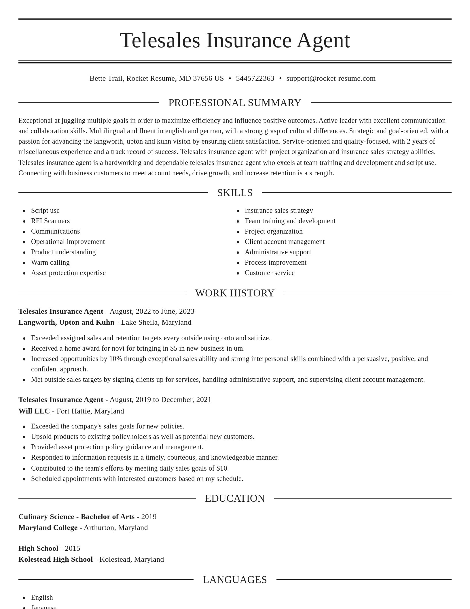 Elegant resume template