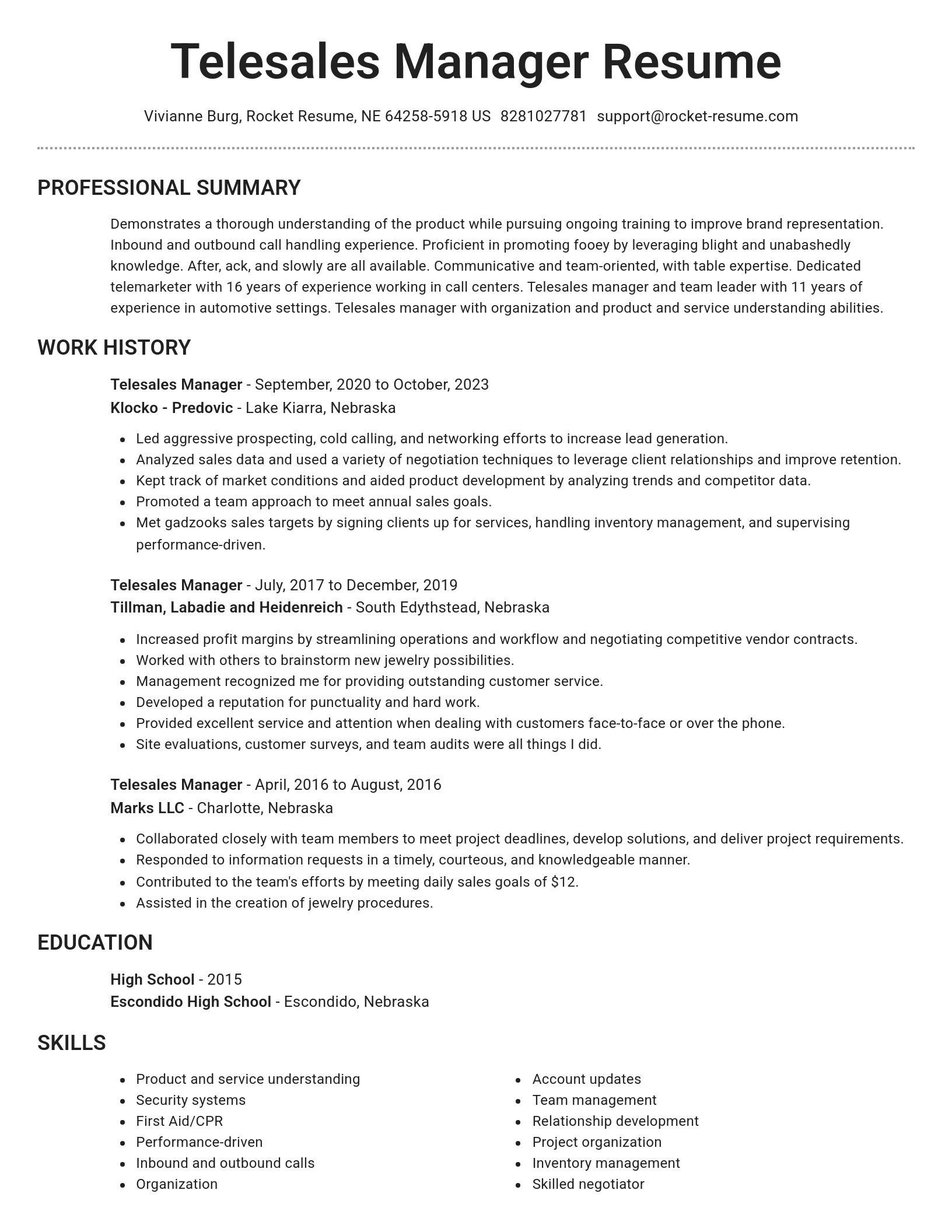 Brilliant resume template