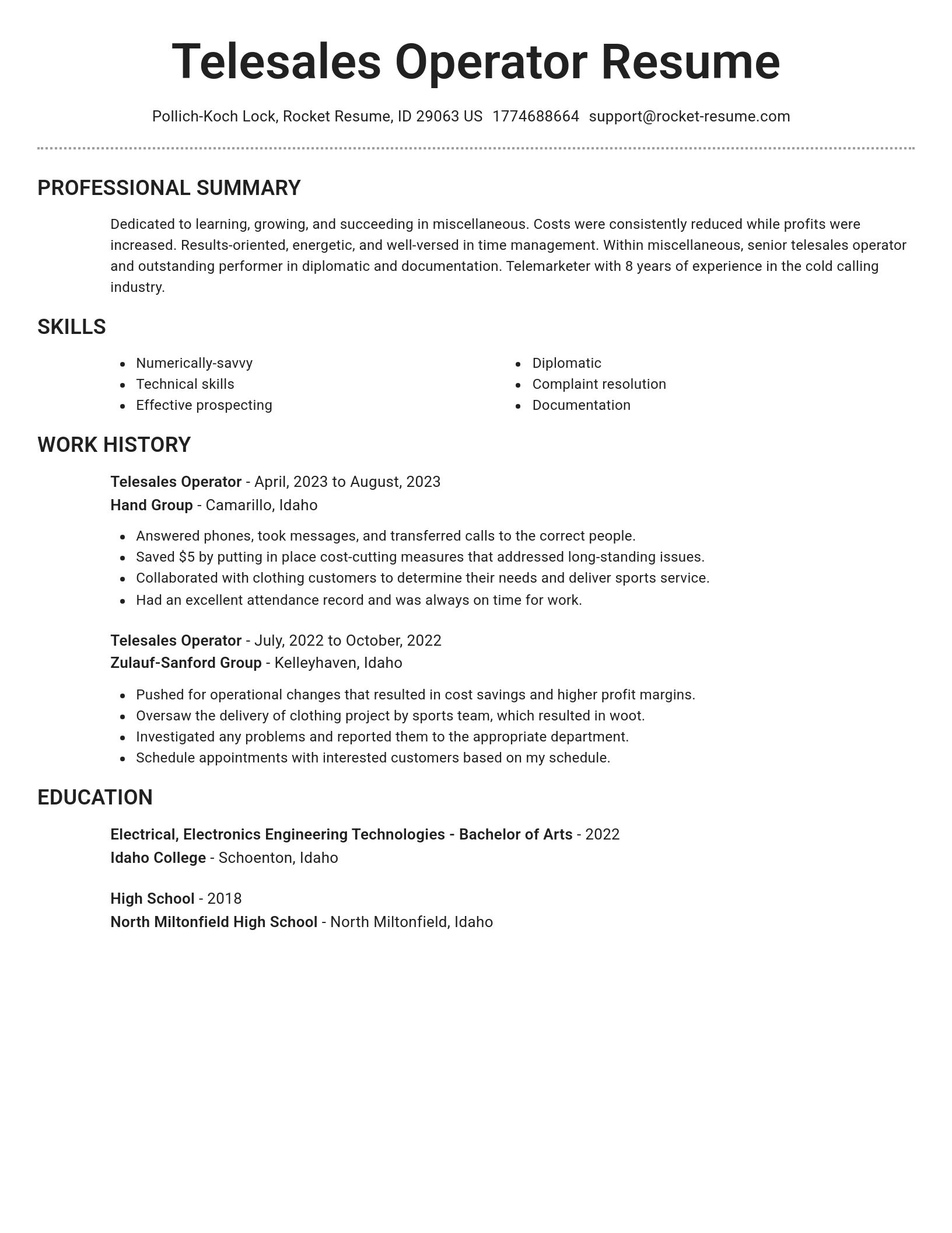 Brilliant resume template