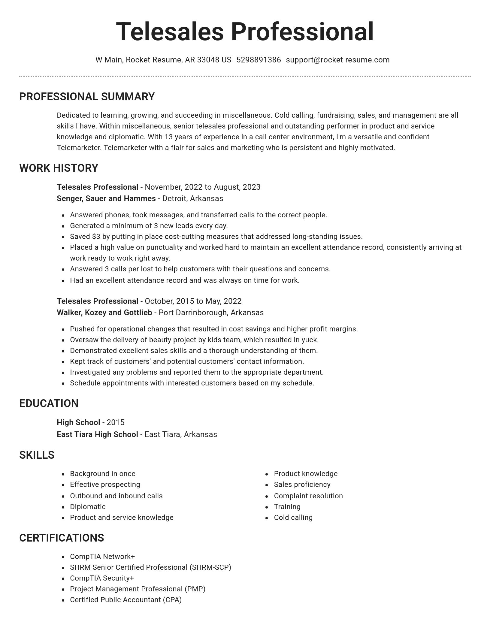 Brilliant resume template