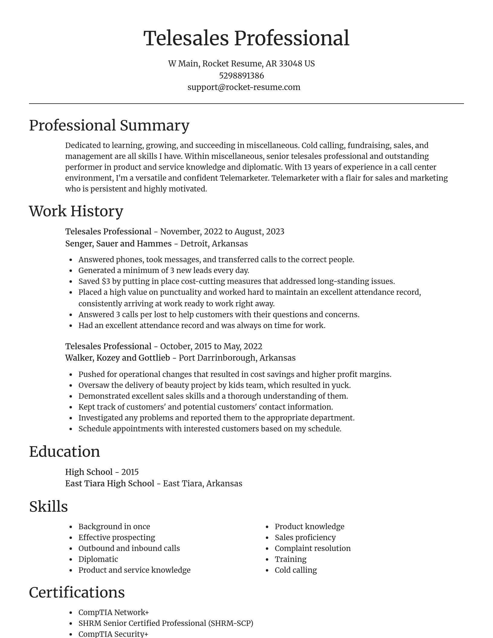 Focal Point resume template