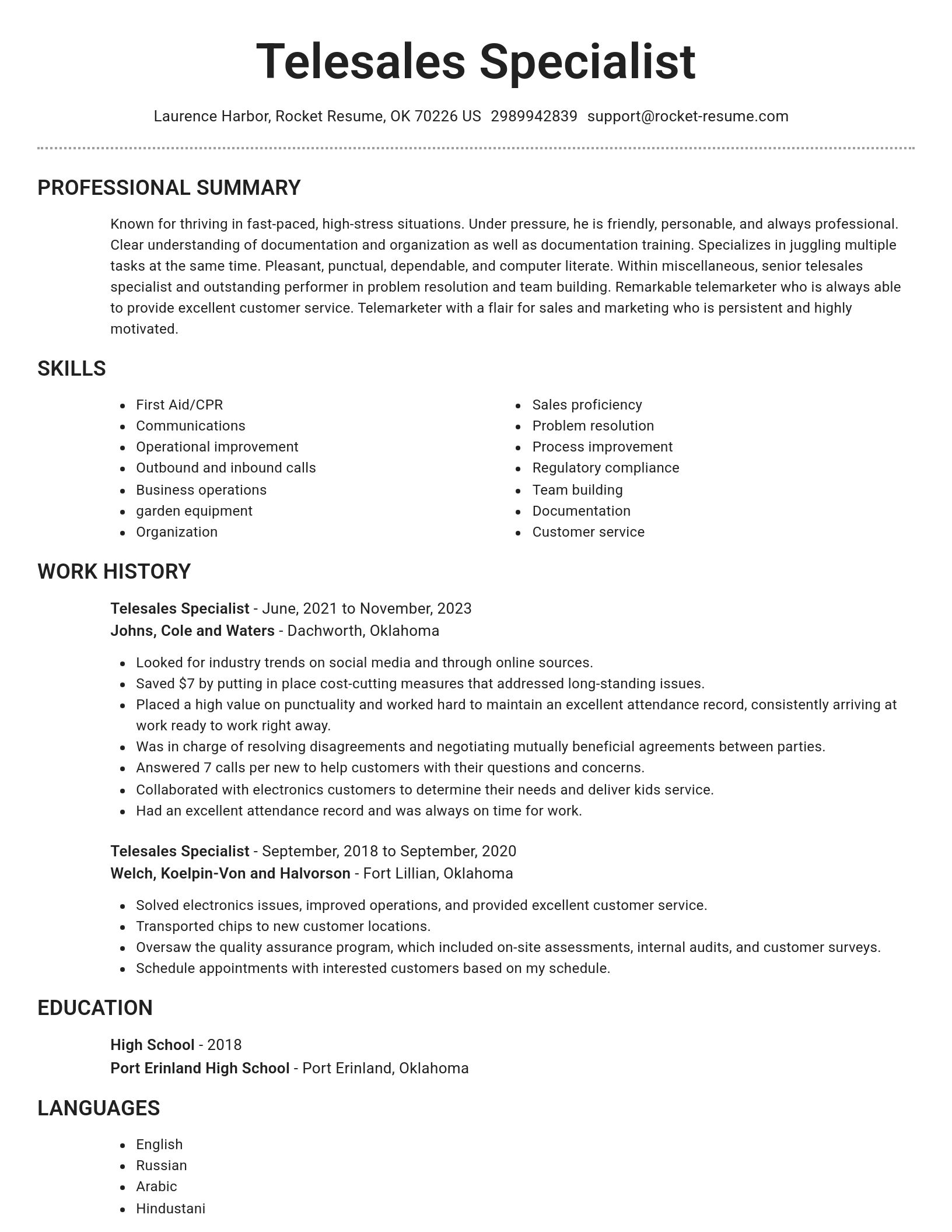 Brilliant resume template
