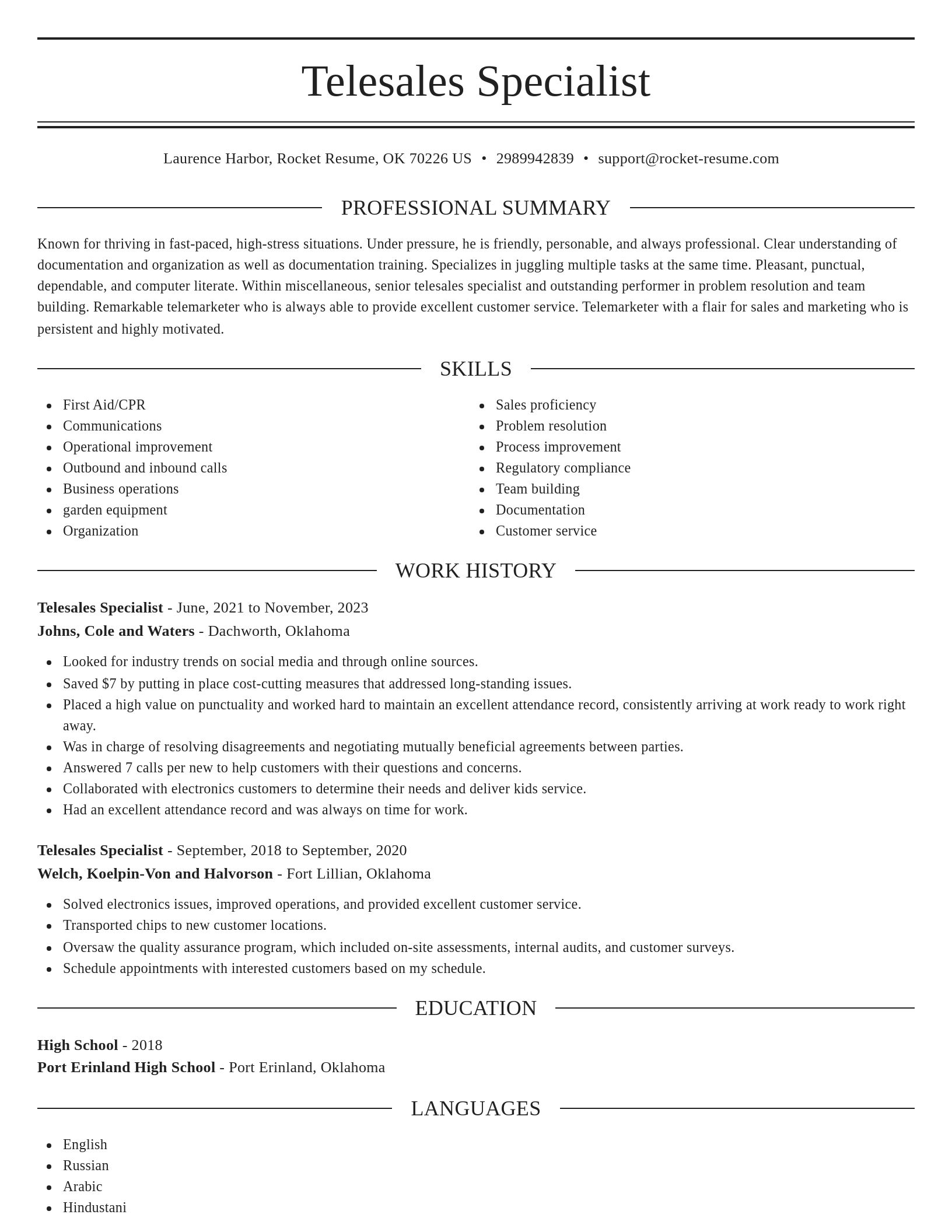 Elegant resume template