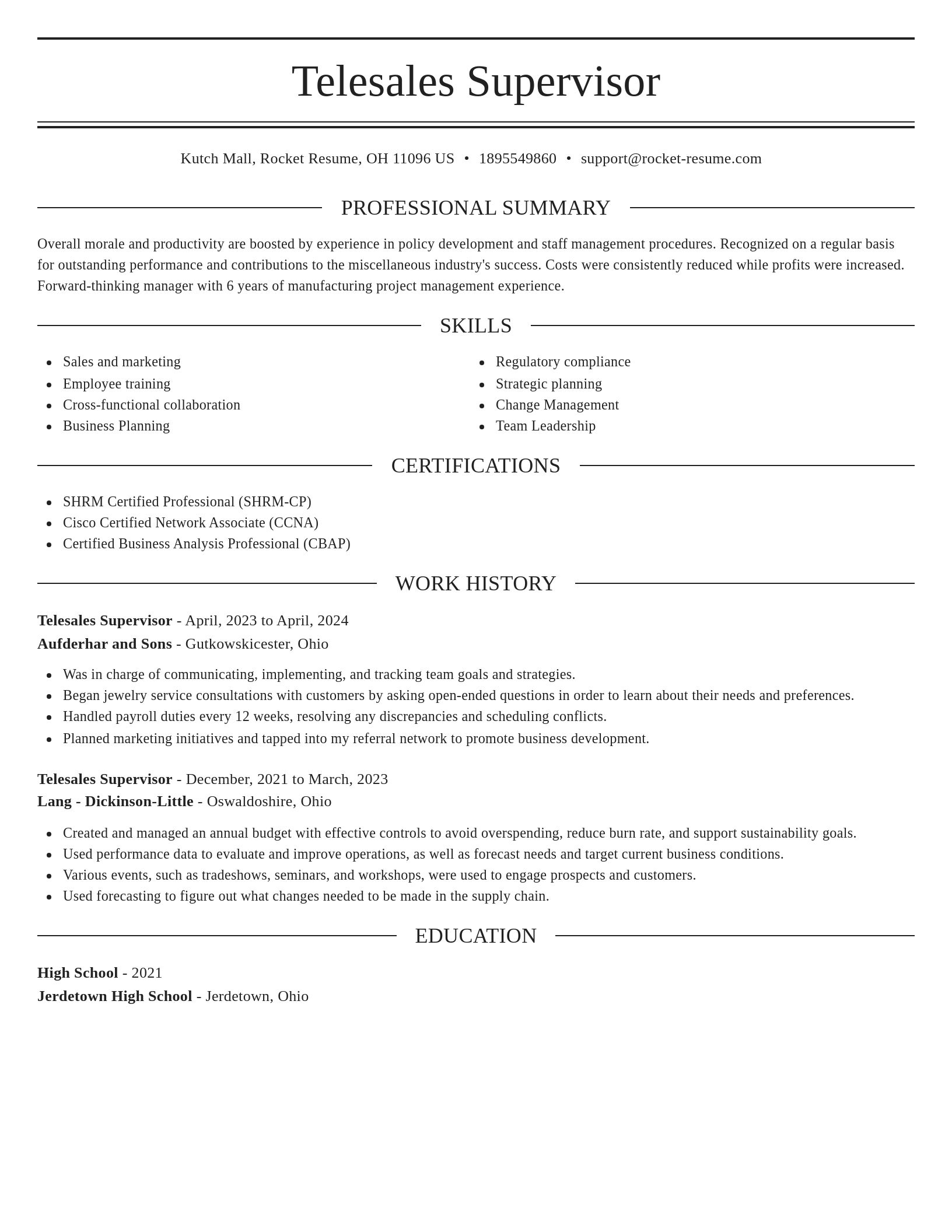 Elegant resume template