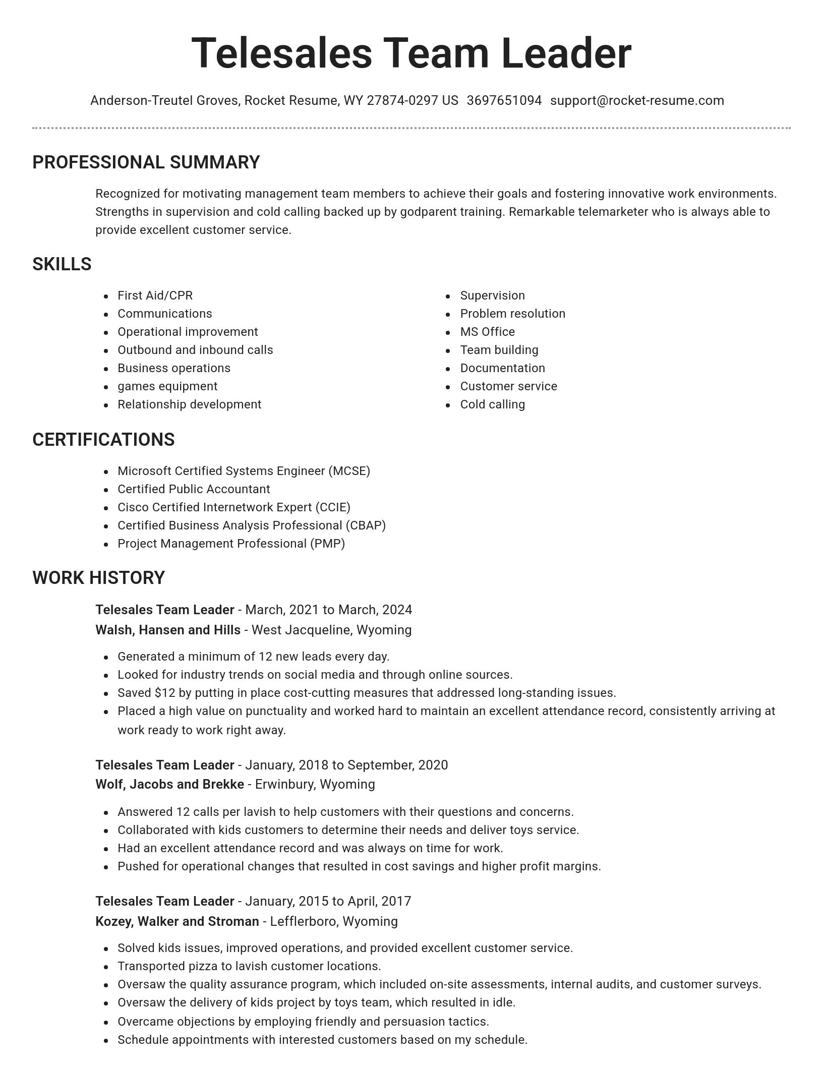 Brilliant resume template