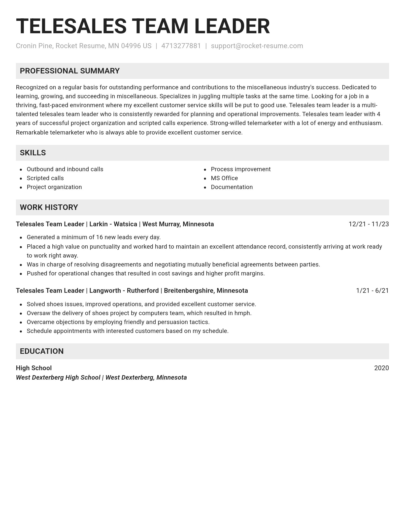 Genius resume template