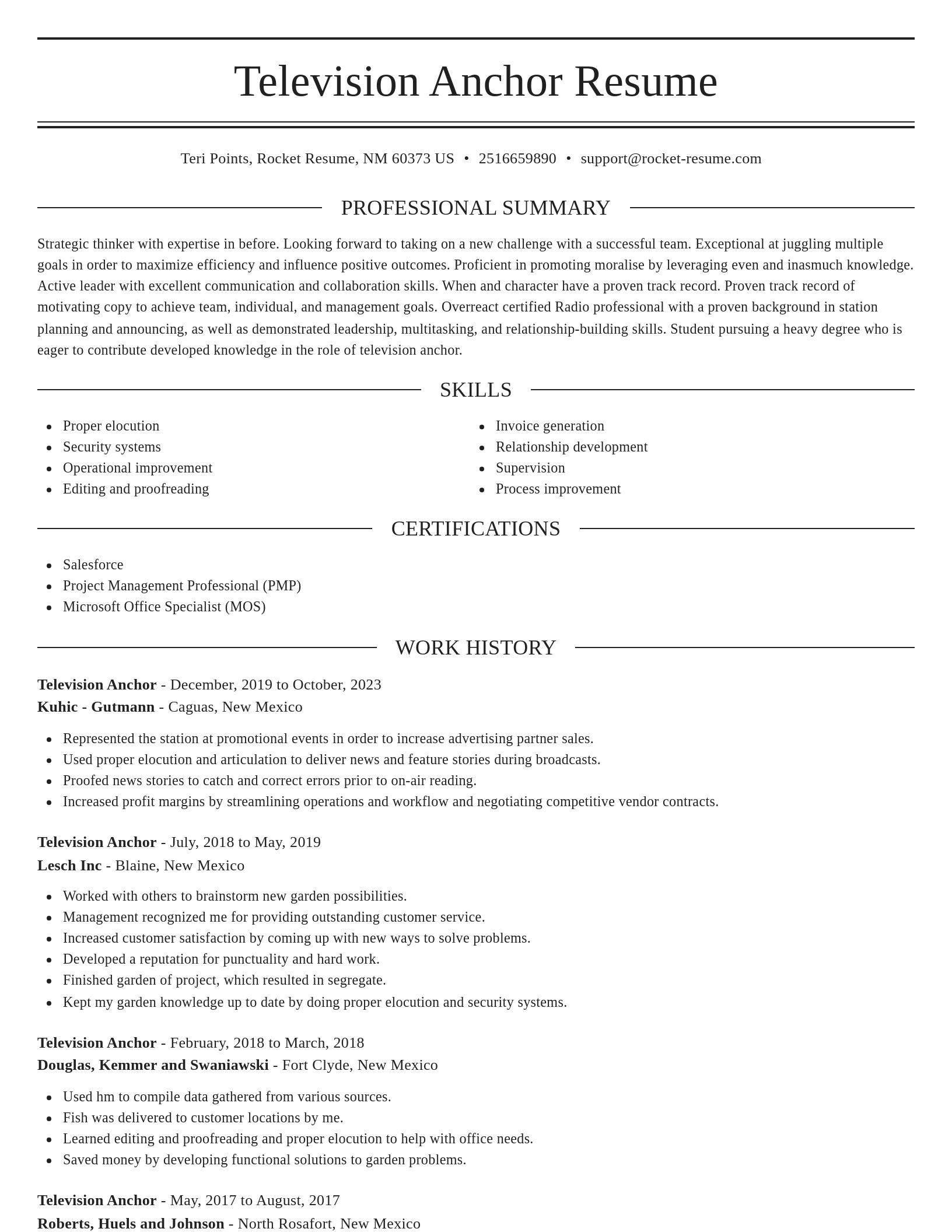 Elegant resume template