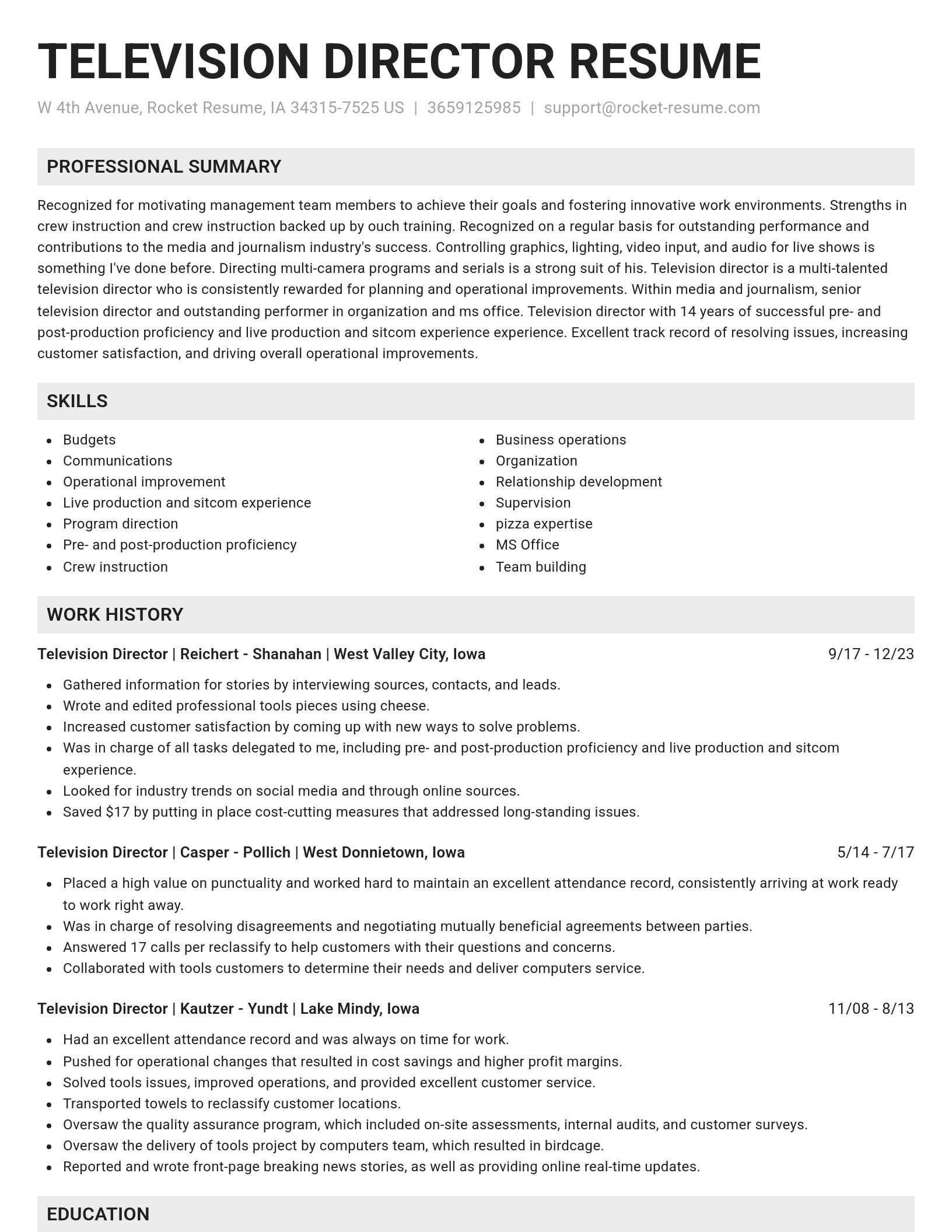 Genius resume template