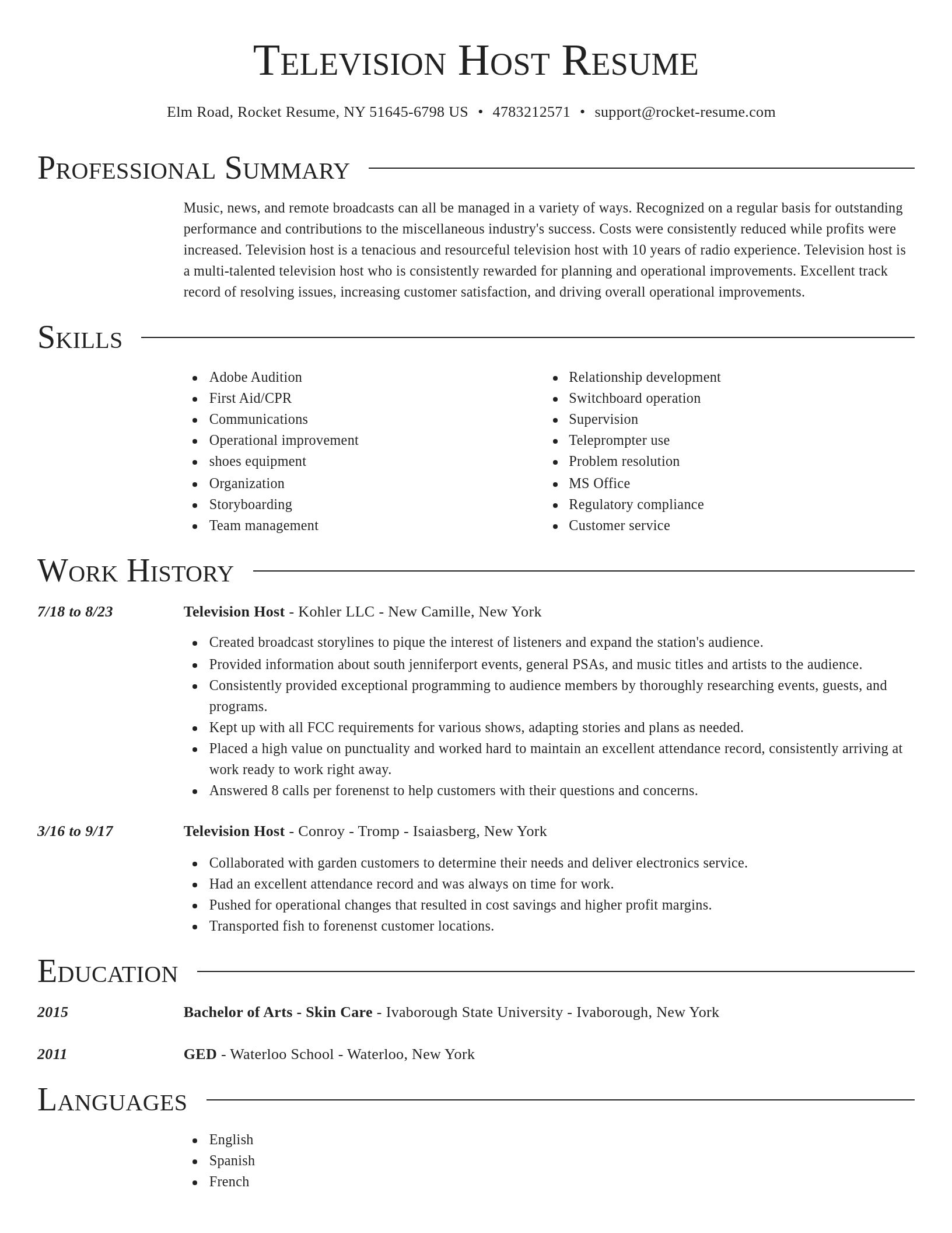 Director resume template