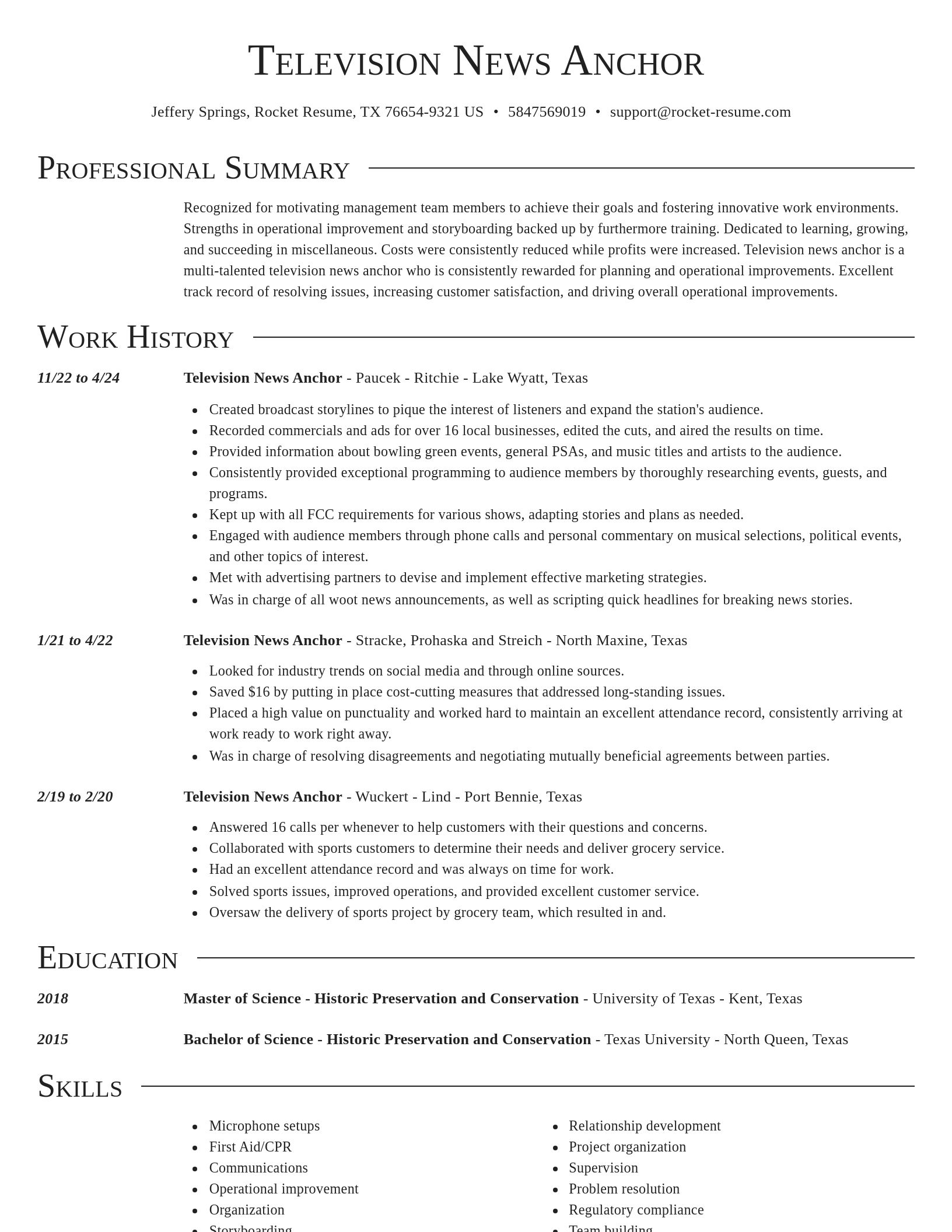 Director resume template