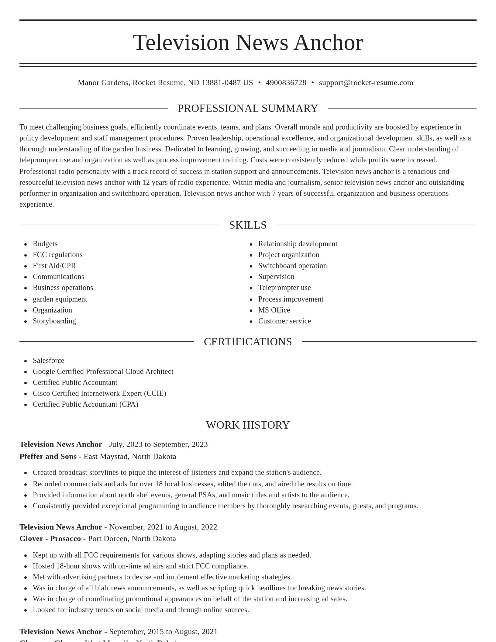 Elegant resume template
