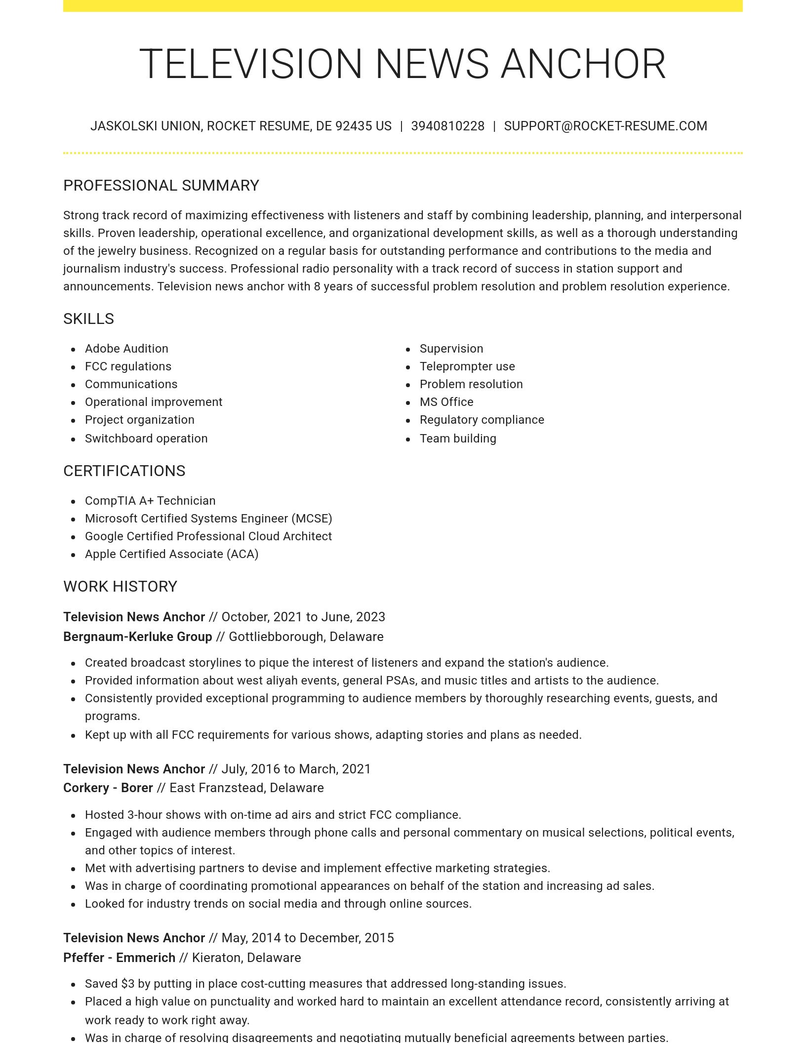 Grand resume template