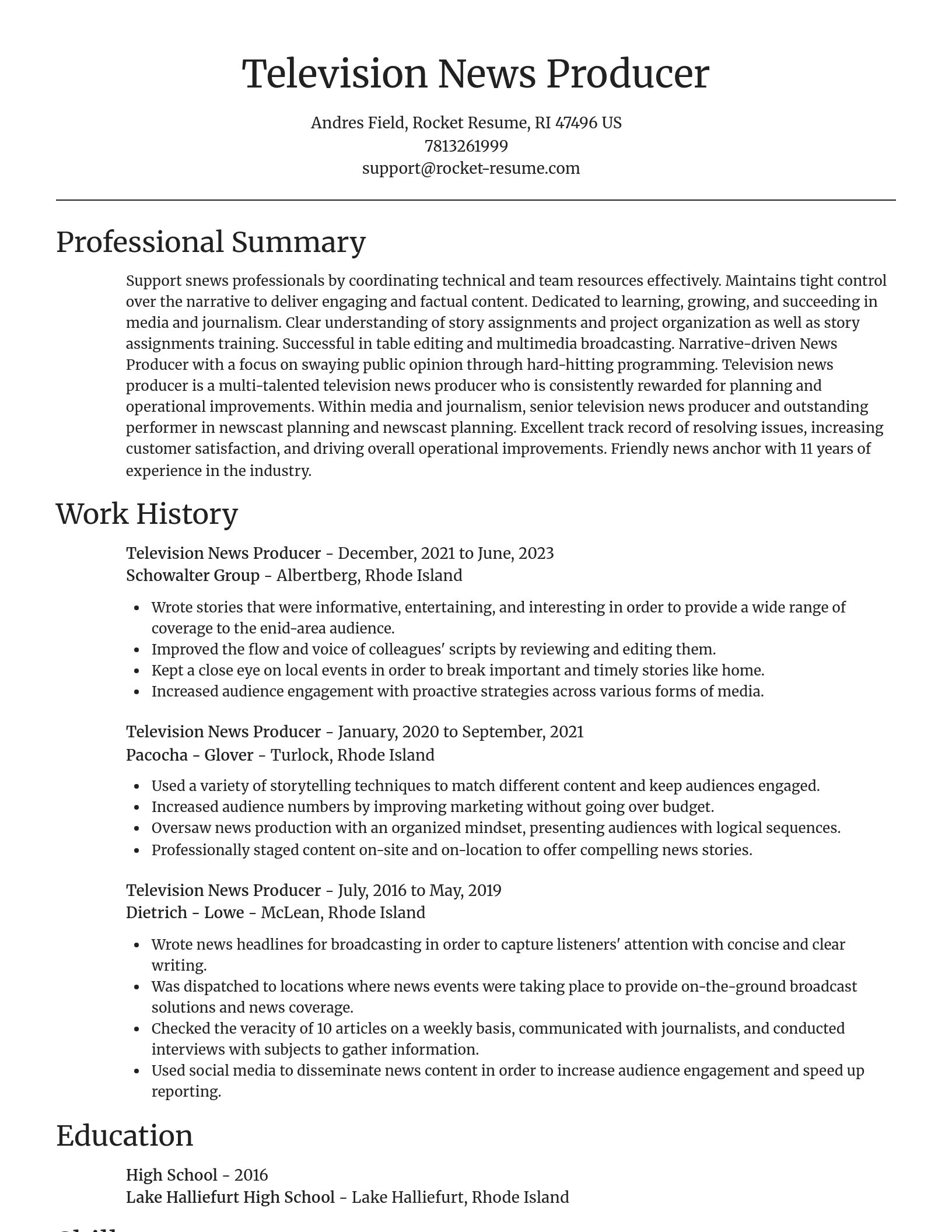 Focal Point resume template