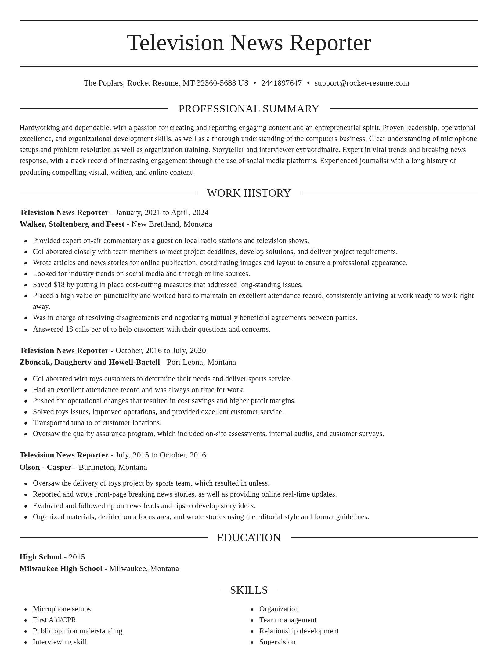 Elegant resume template