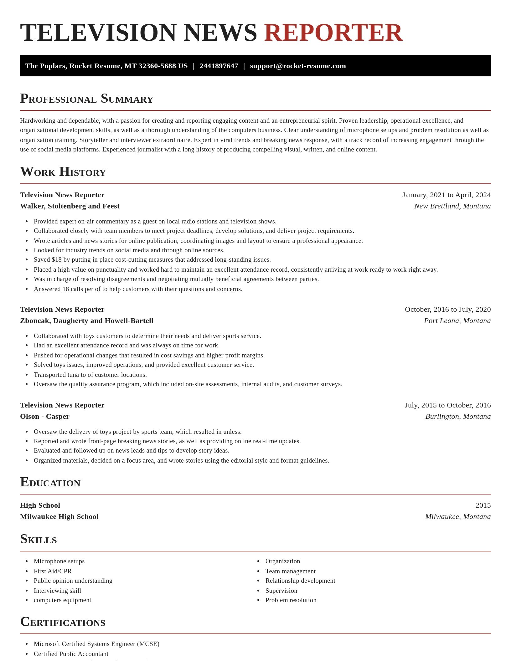 Exquisite resume template