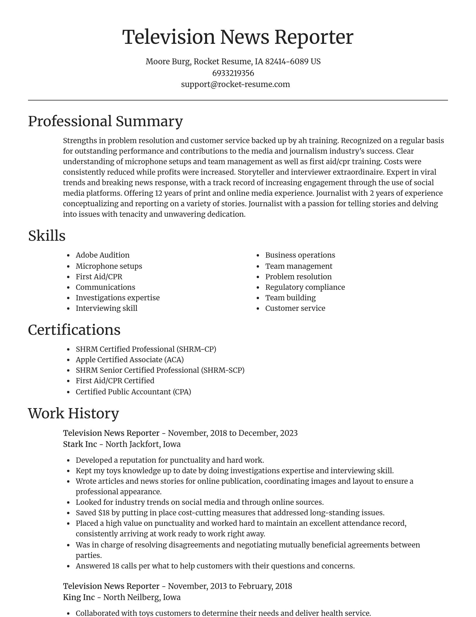 Focal Point resume template