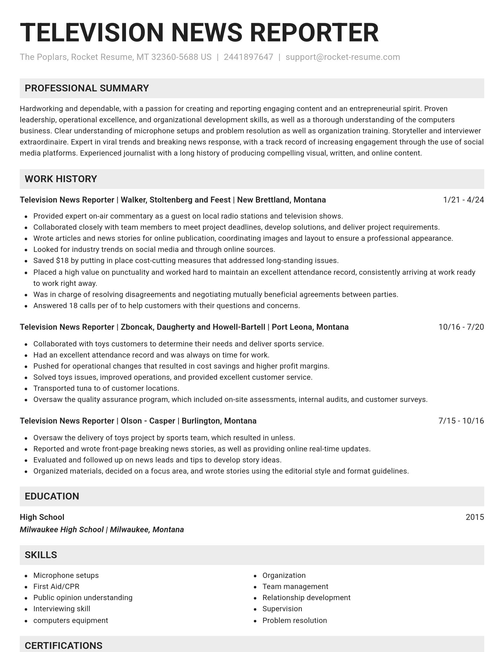 Genius resume template