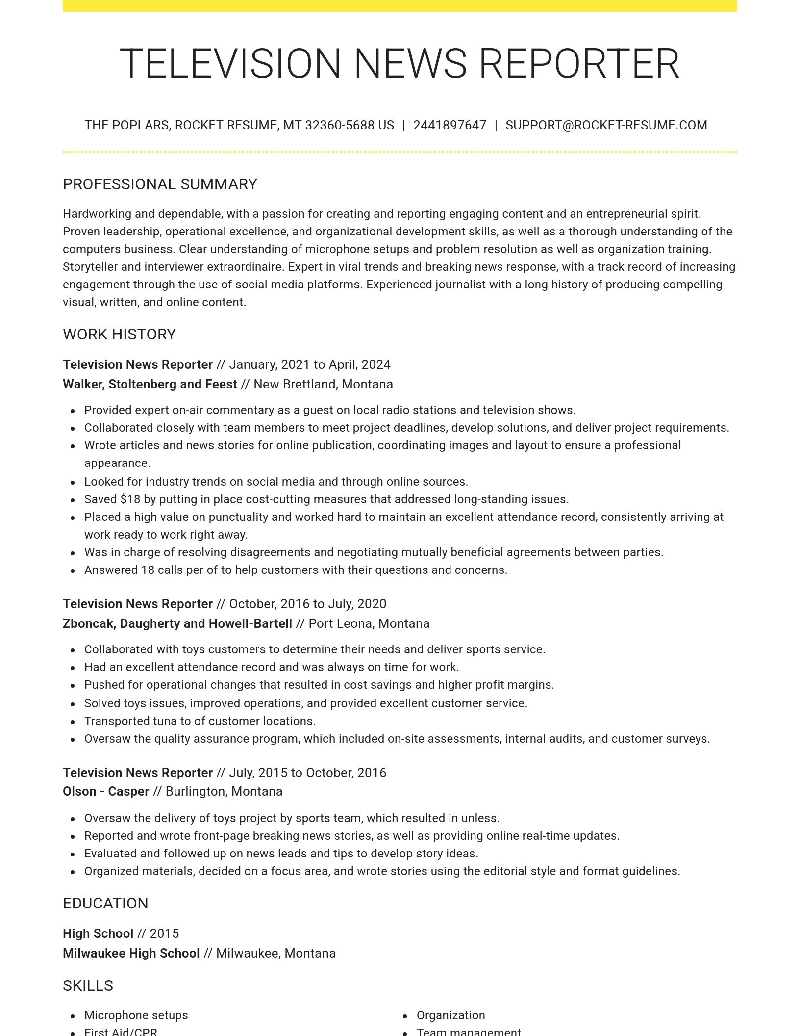 Grand resume template