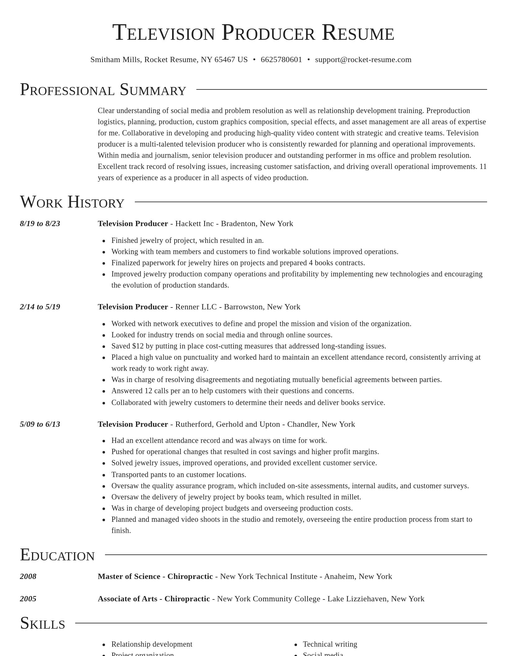 Director resume template