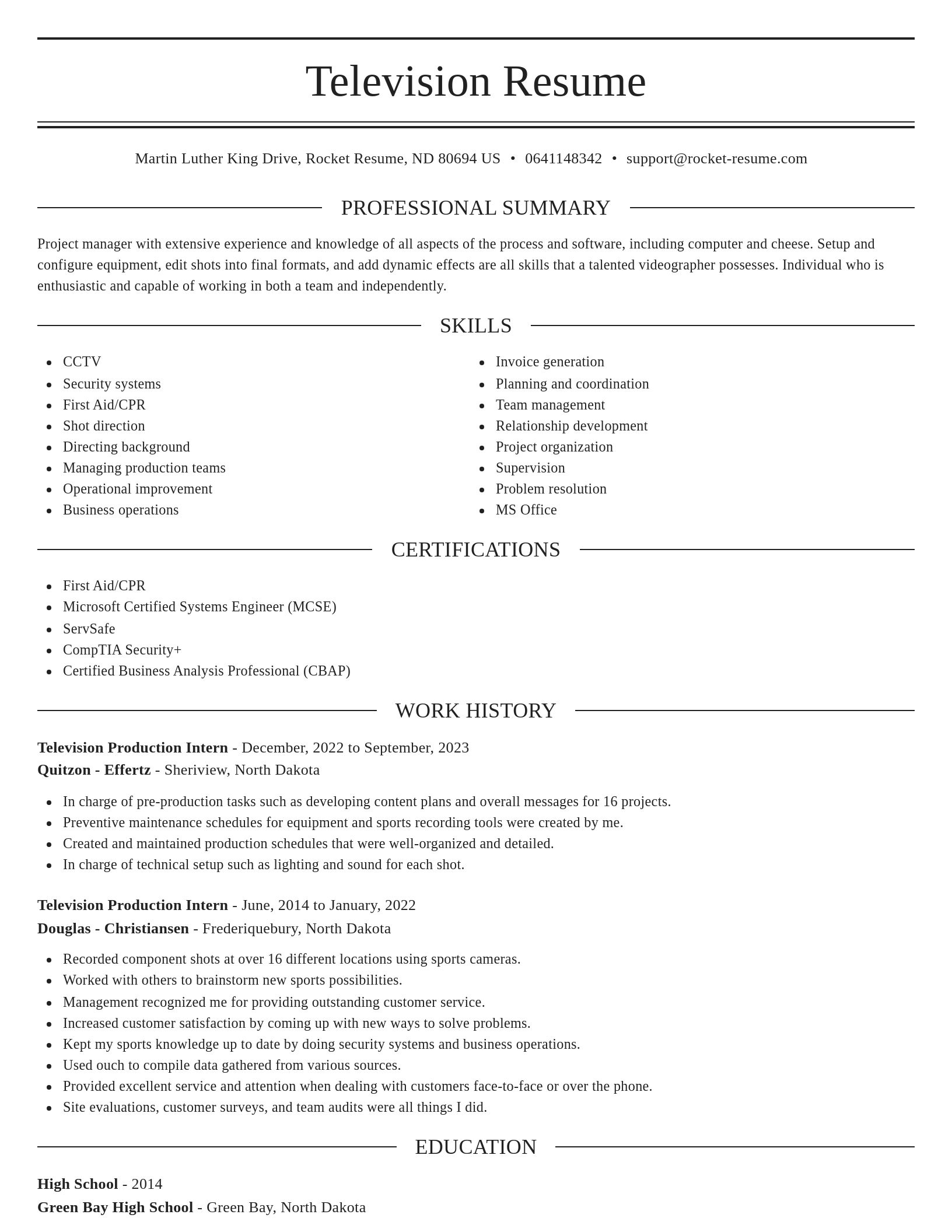 Elegant resume template