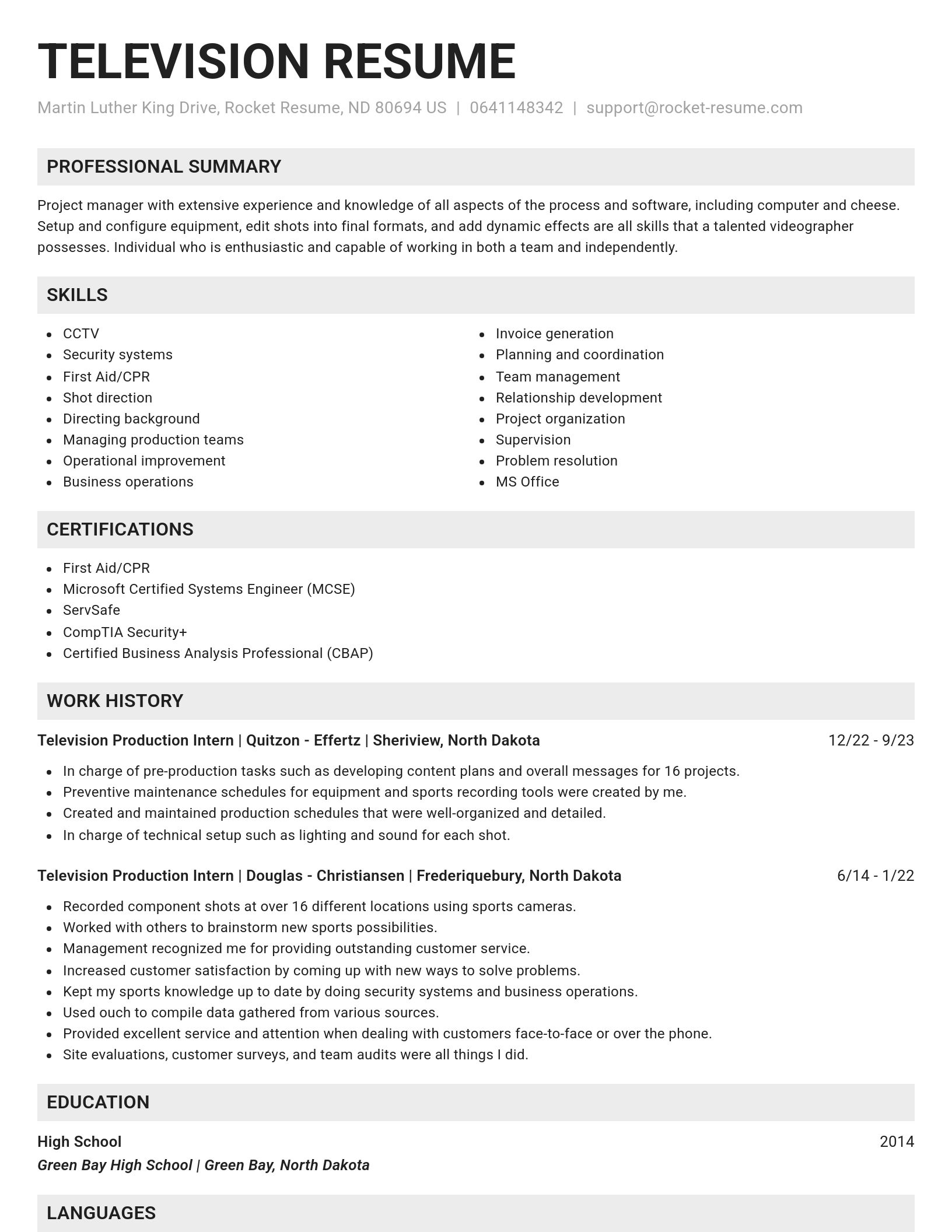 Genius resume template