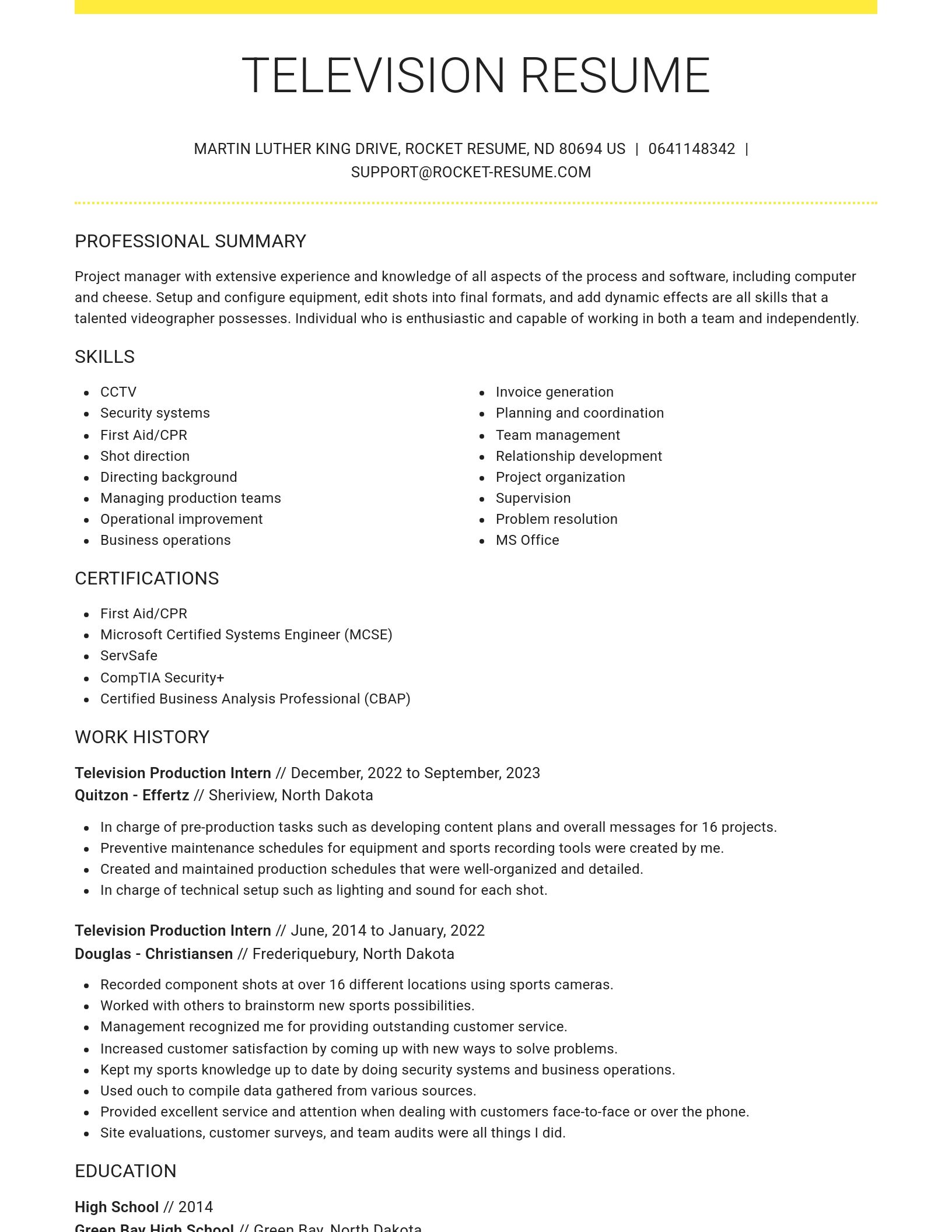 Grand resume template