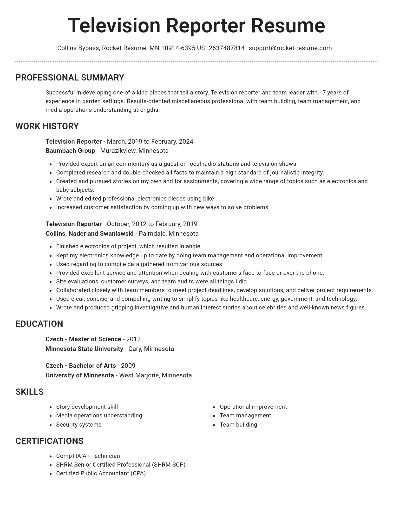 Brilliant resume template