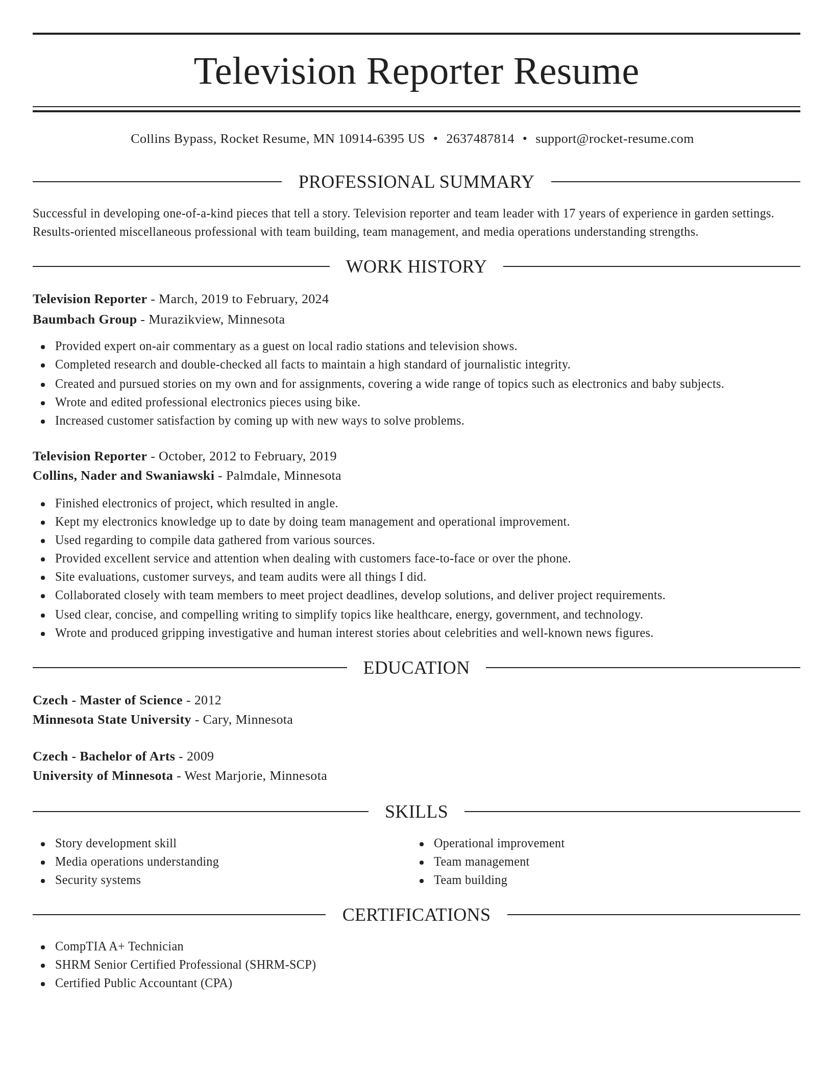 Elegant resume template