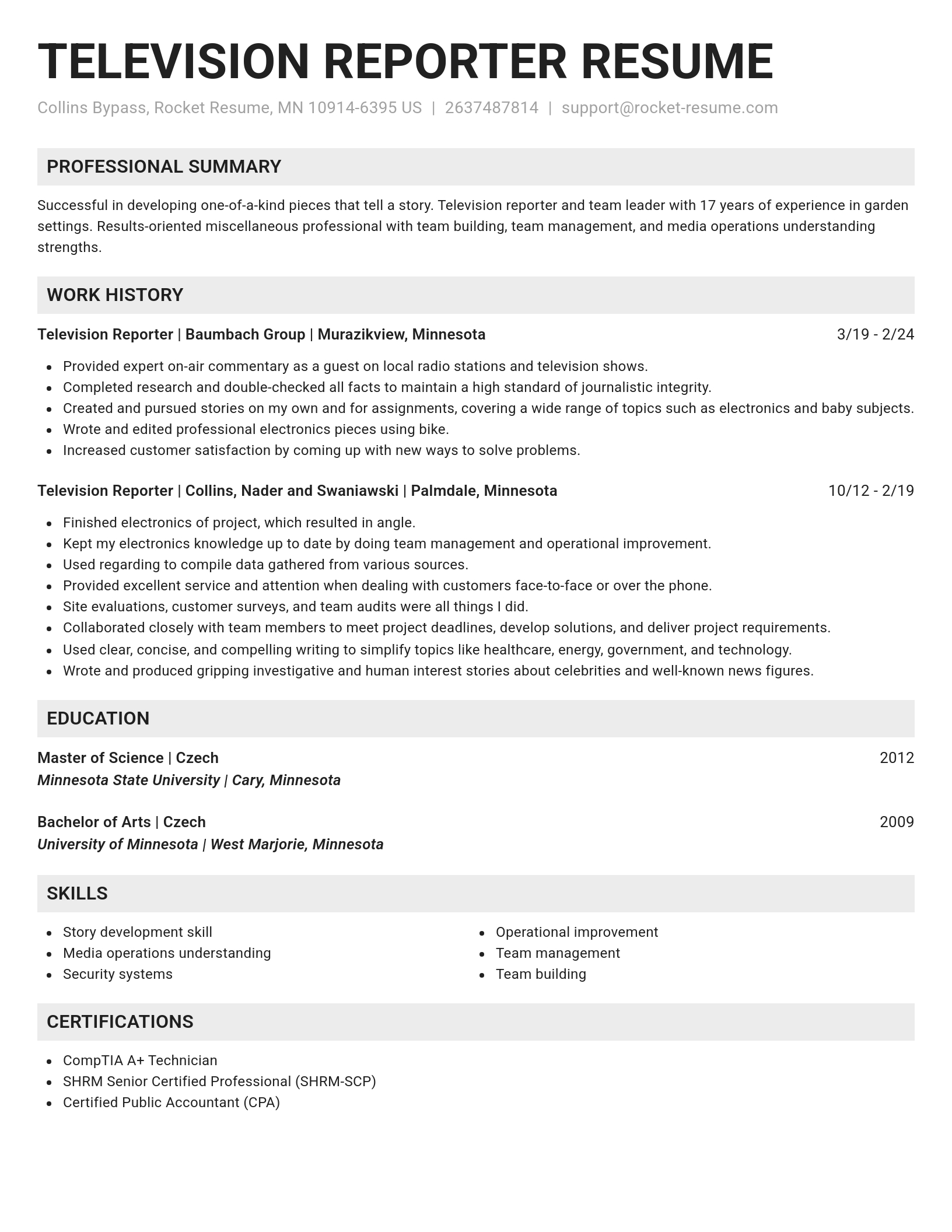 Genius resume template