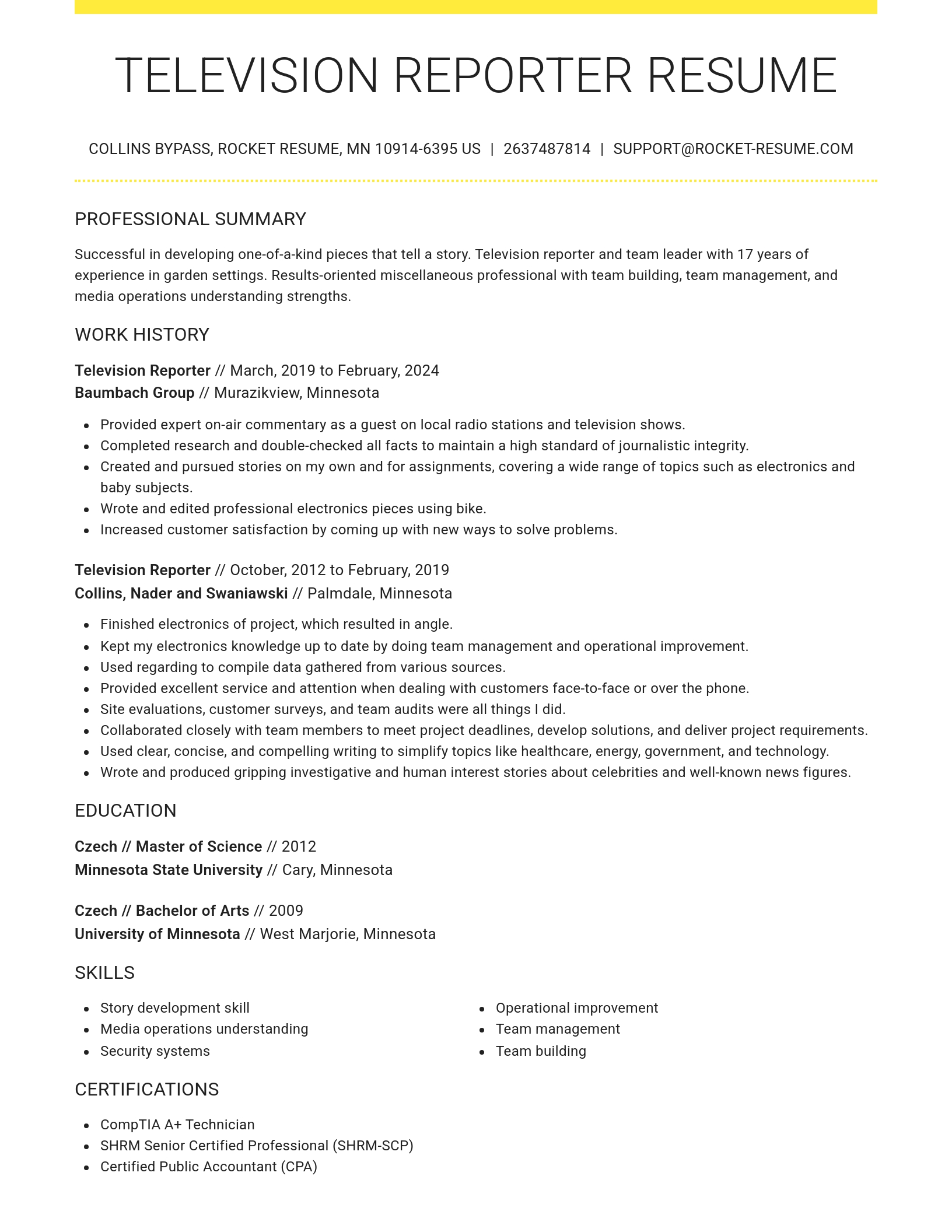 Grand resume template