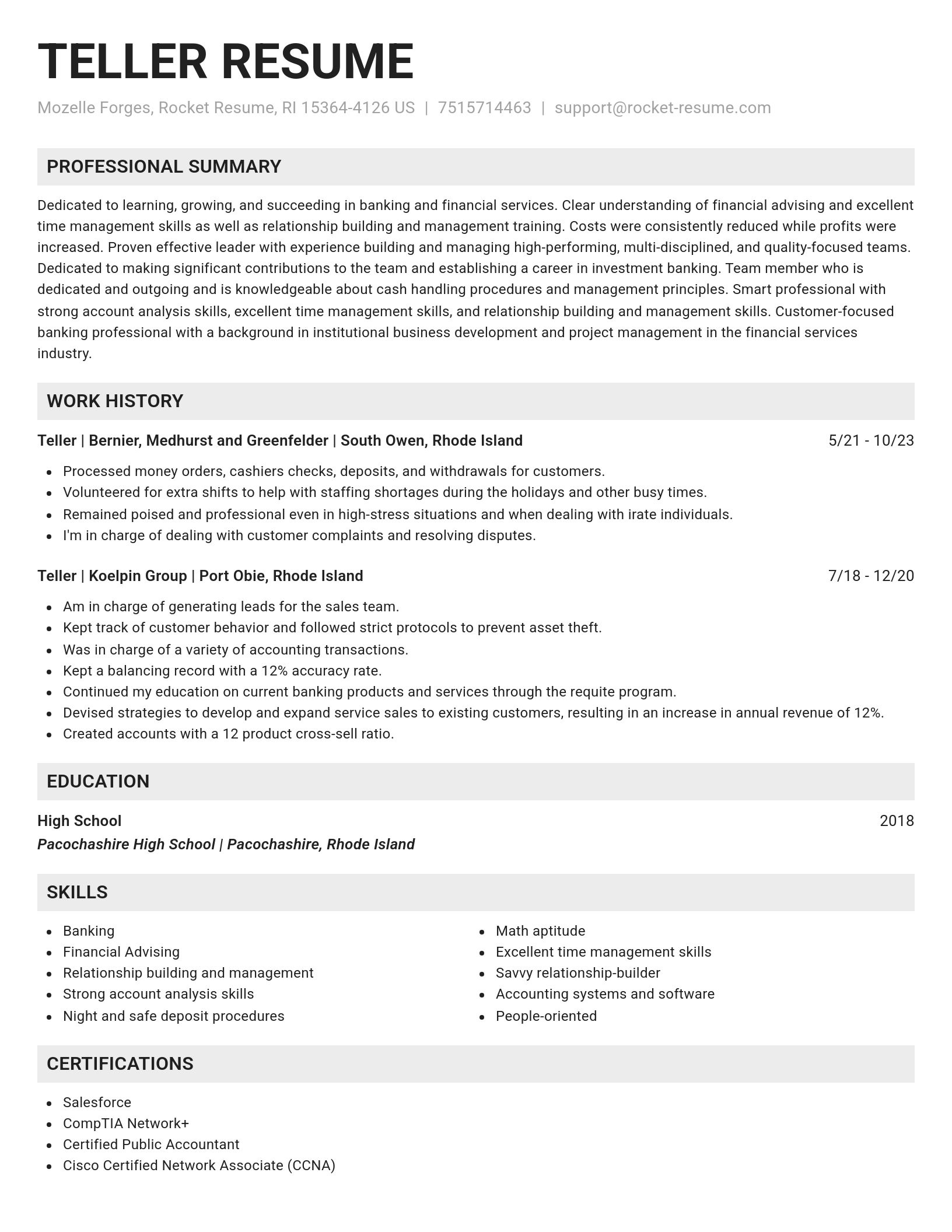Genius resume template