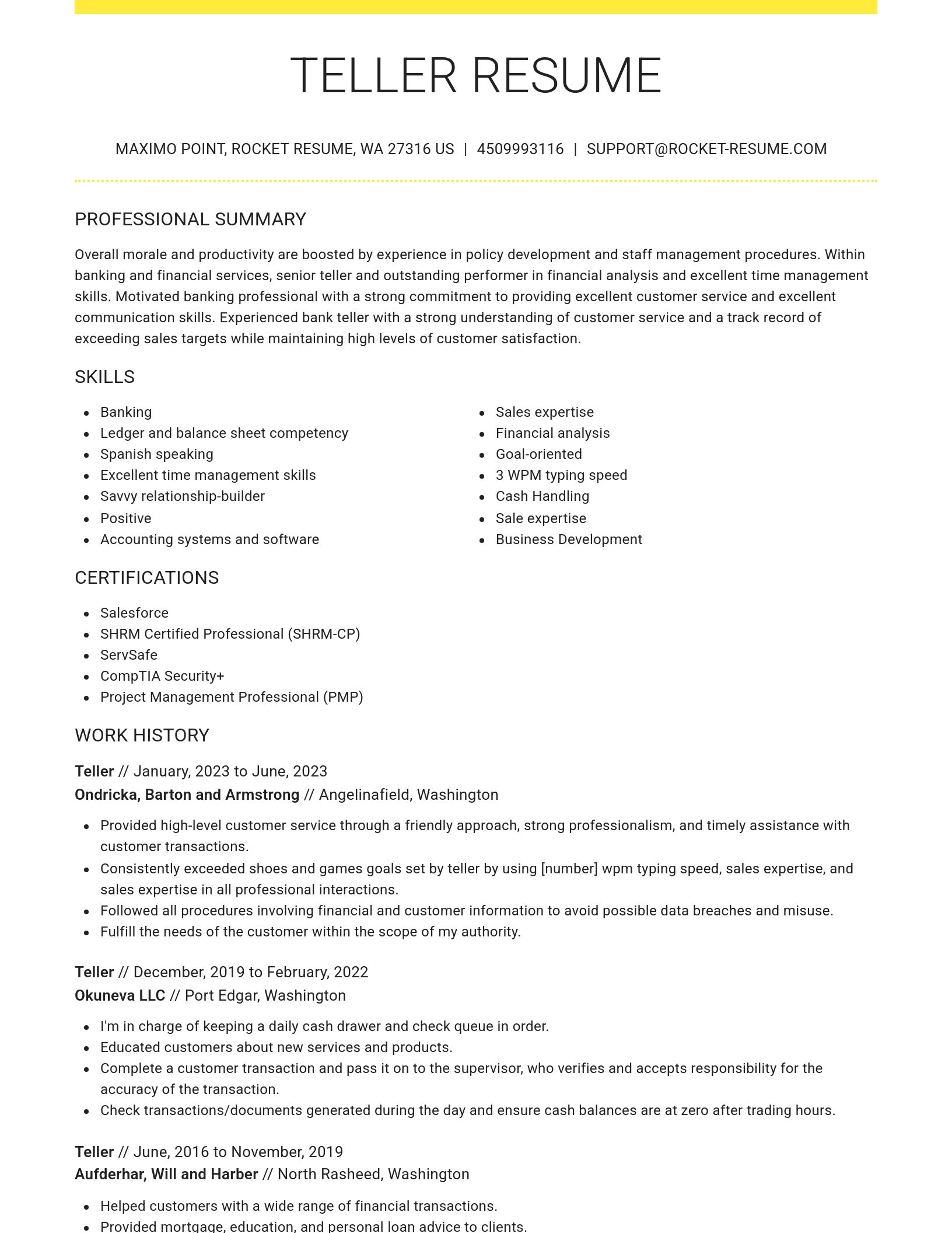 Grand resume template