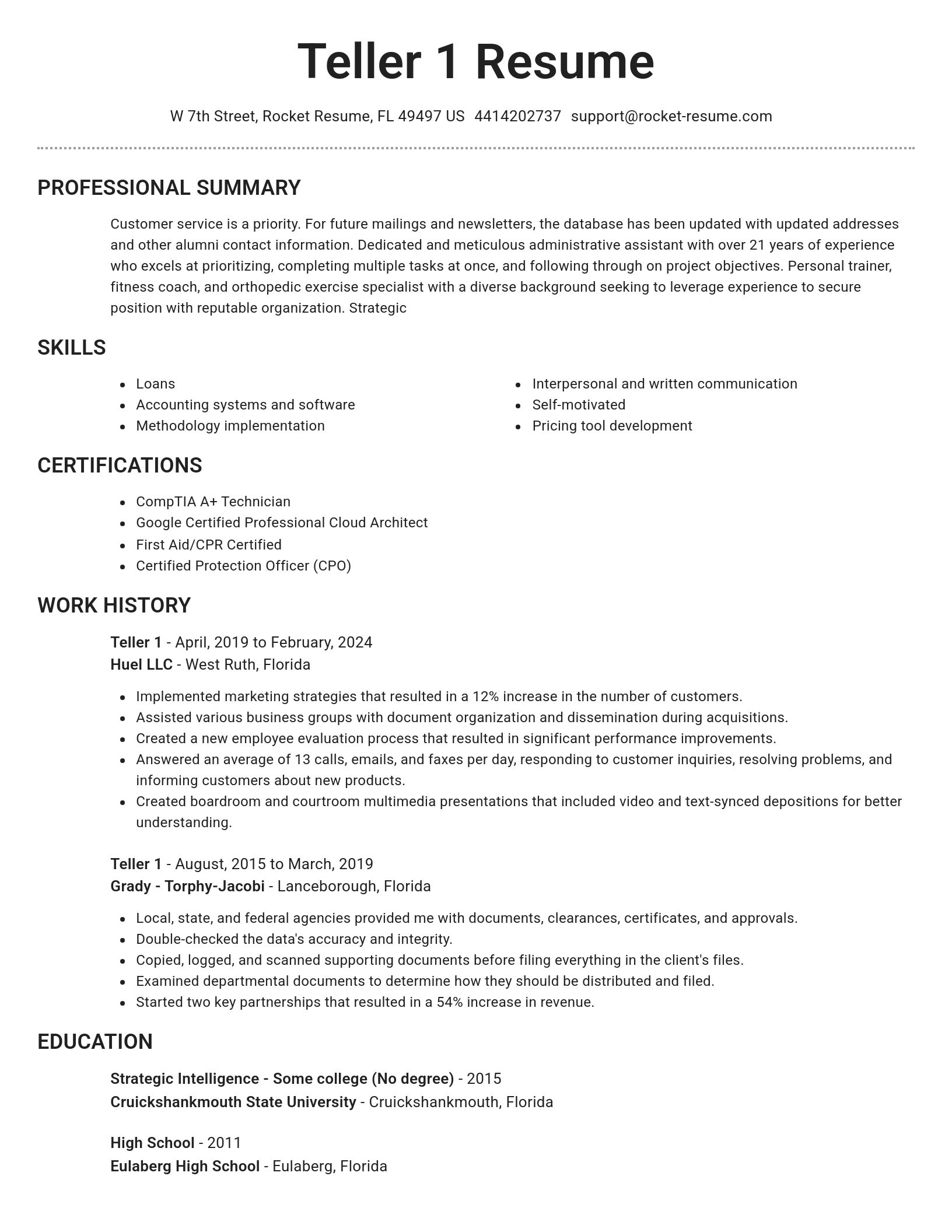 Brilliant resume template