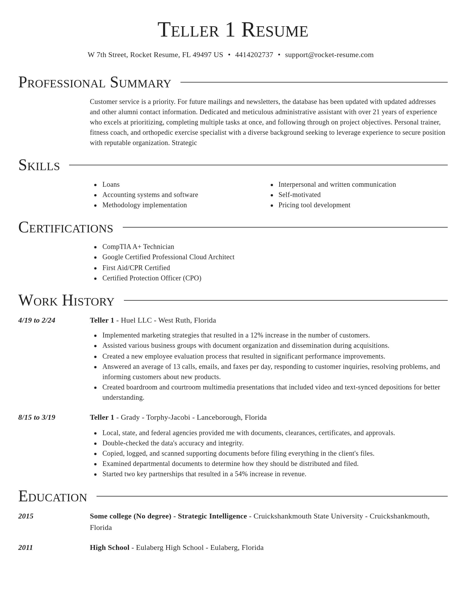 Director resume template