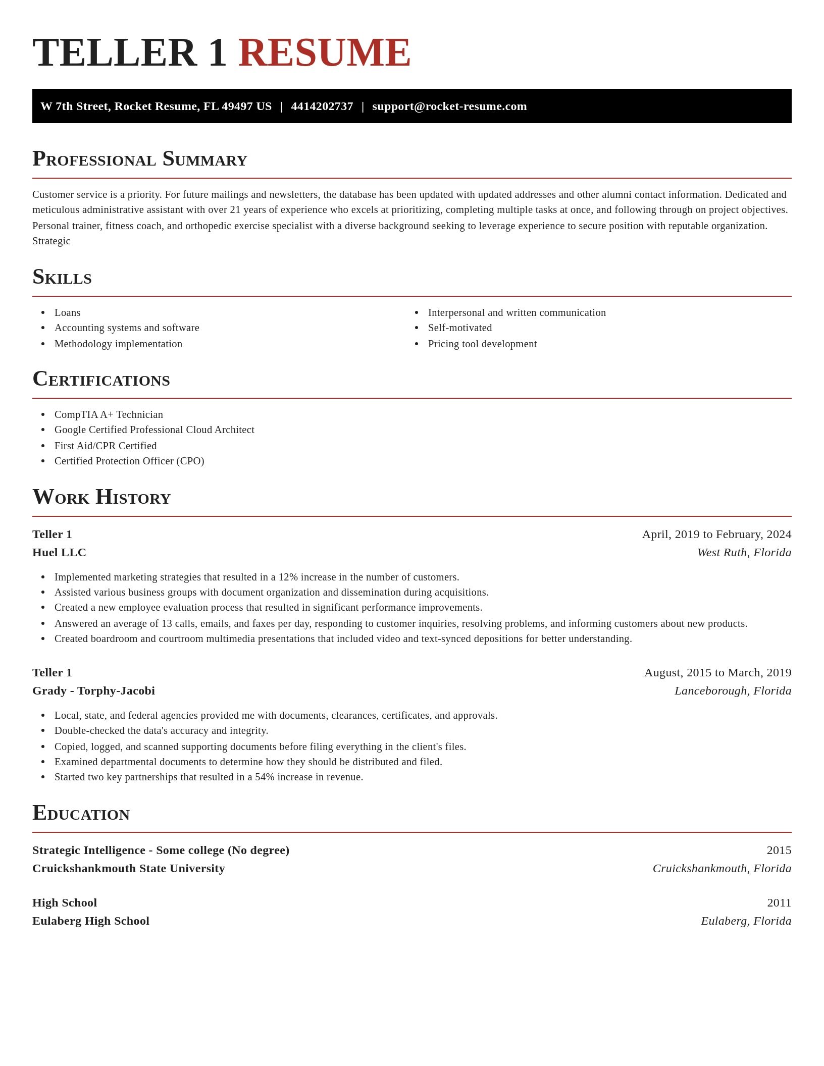 Exquisite resume template