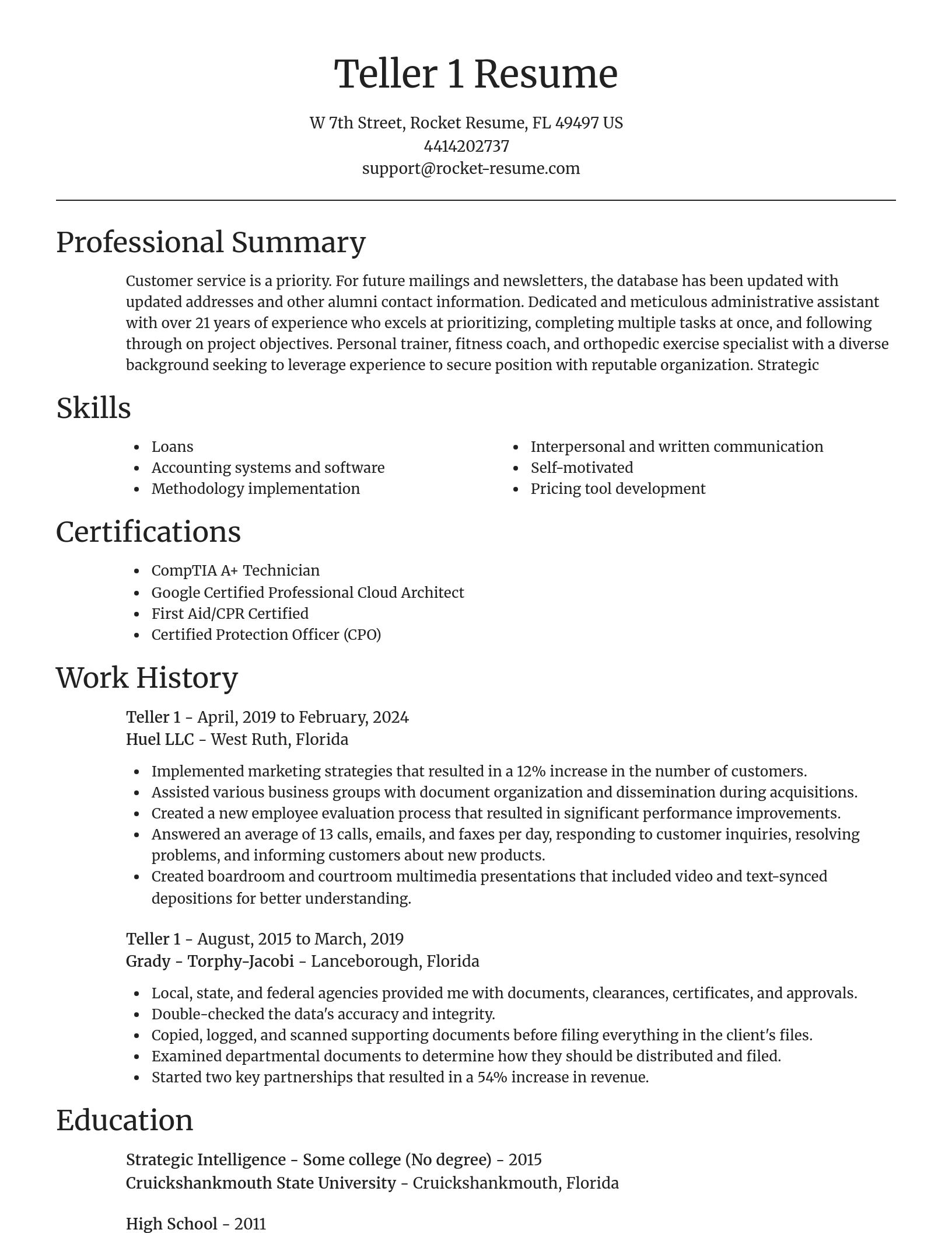 Focal Point resume template