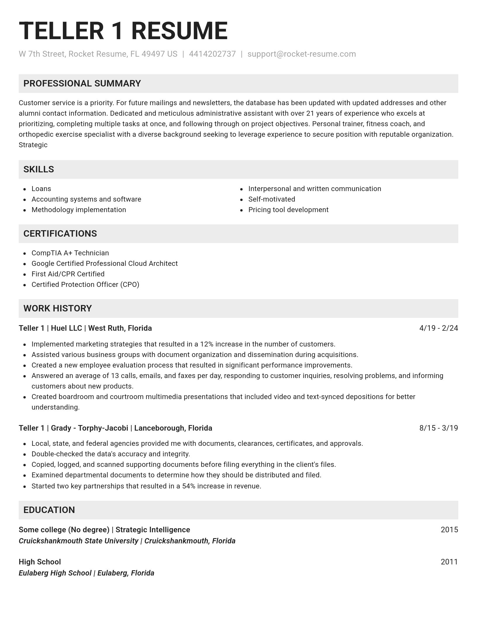 Genius resume template