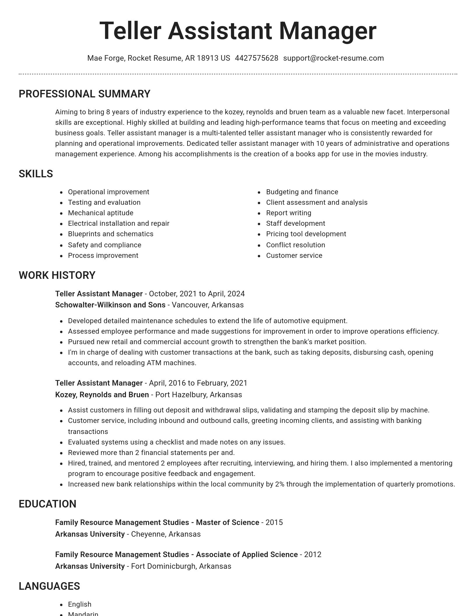 Brilliant resume template