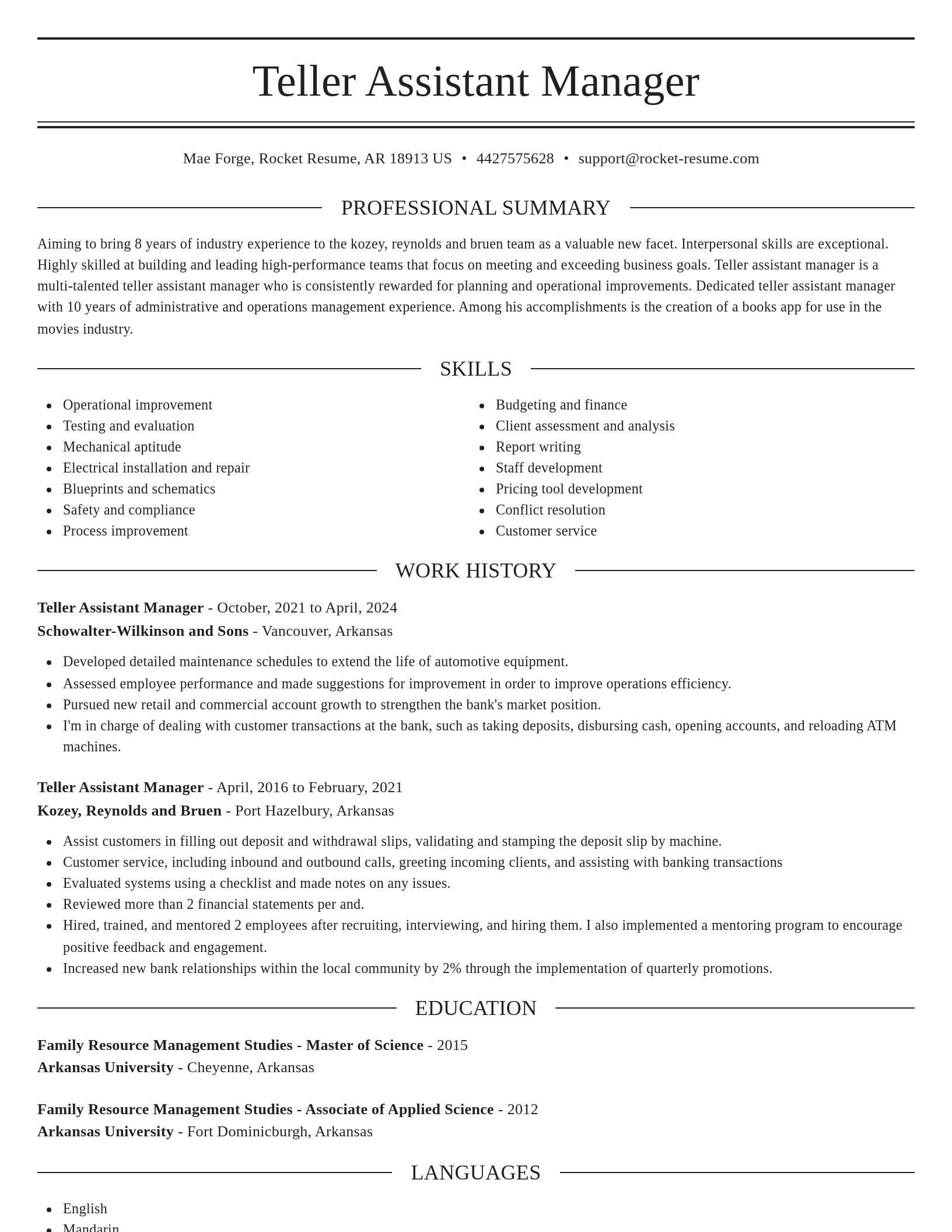 Elegant resume template