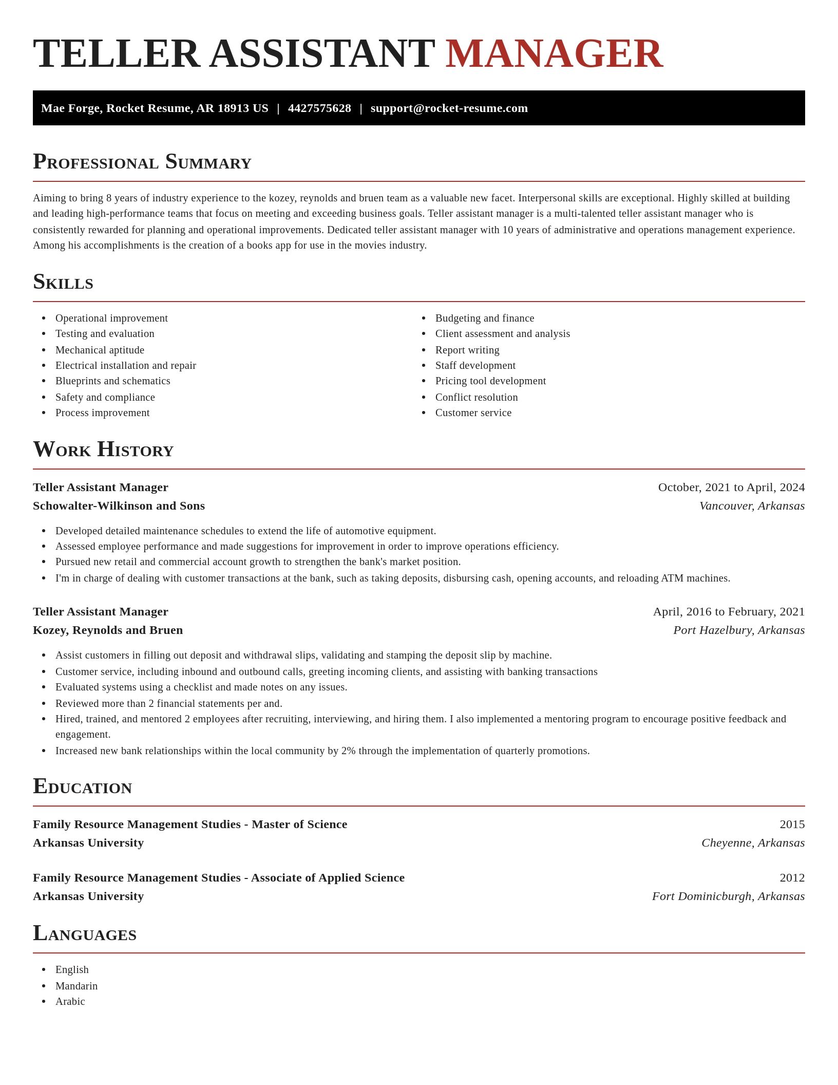 Exquisite resume template