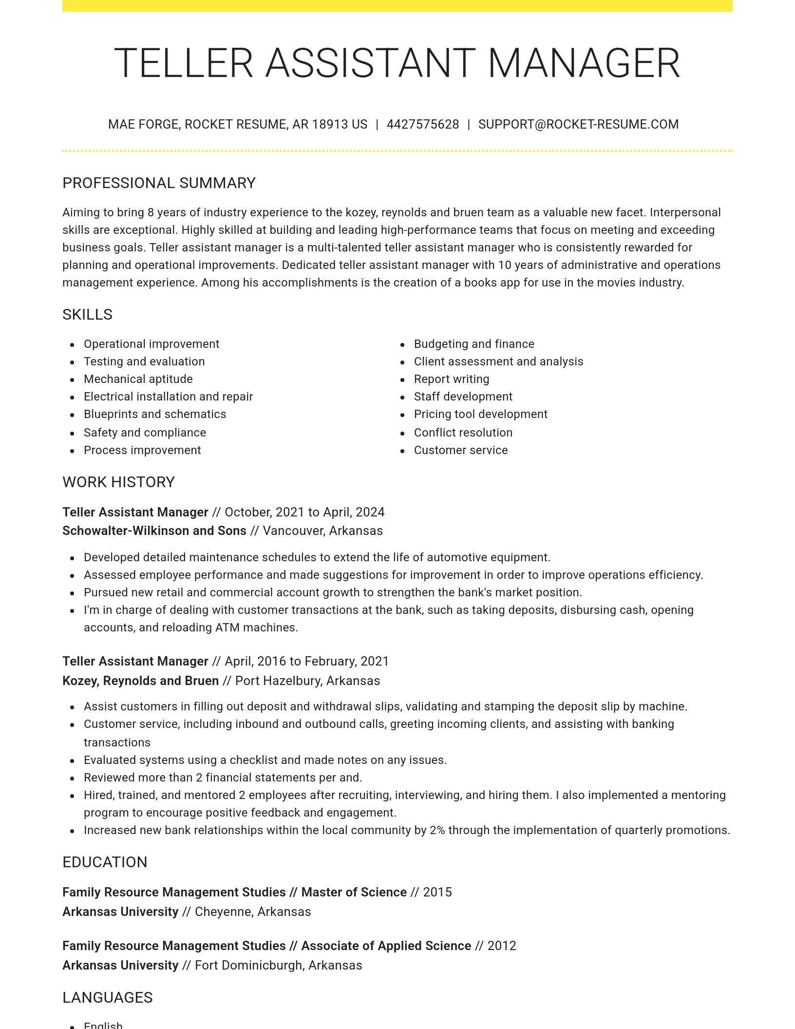 Grand resume template
