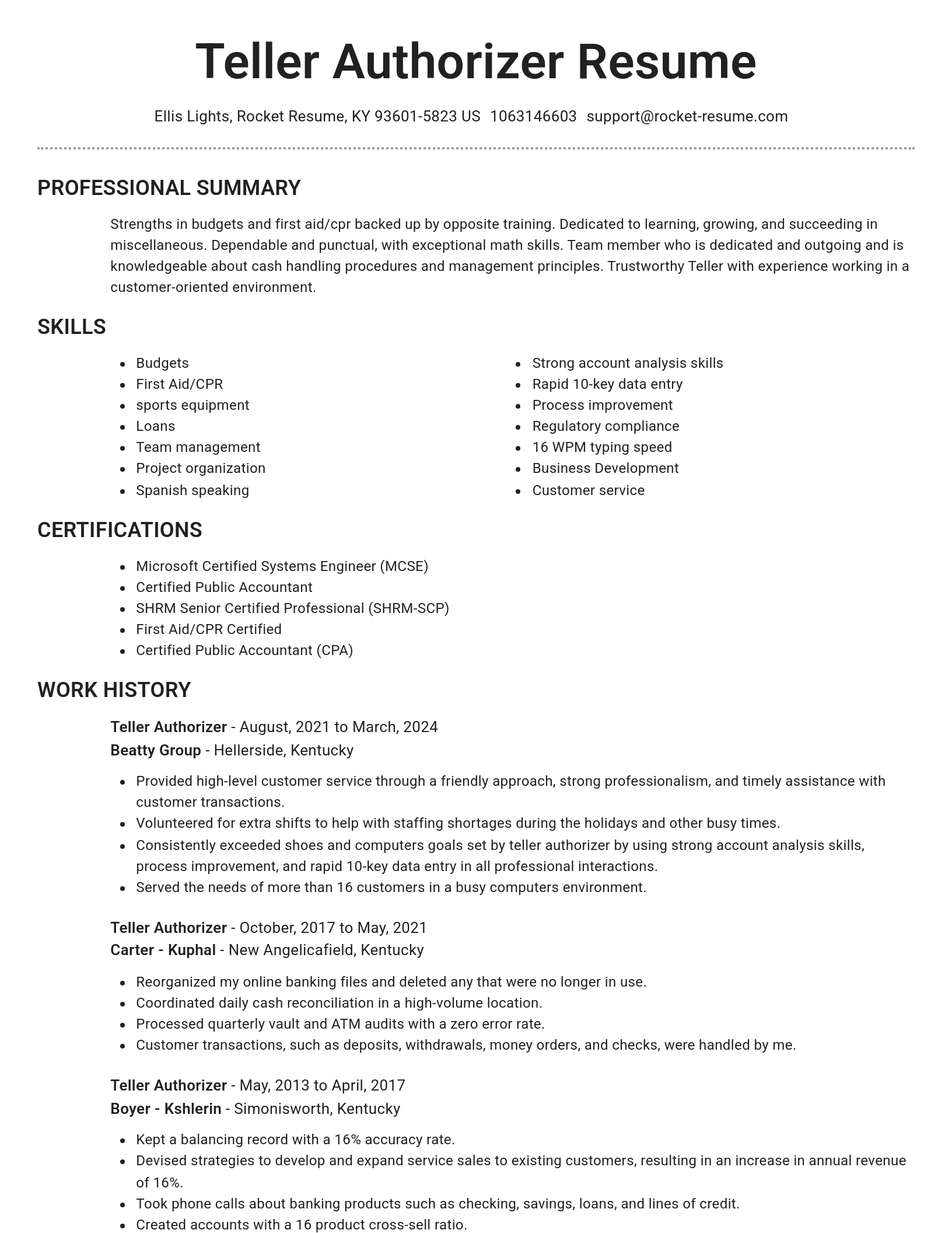 Brilliant resume template