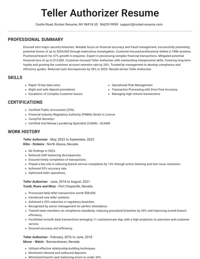 Brilliant resume template