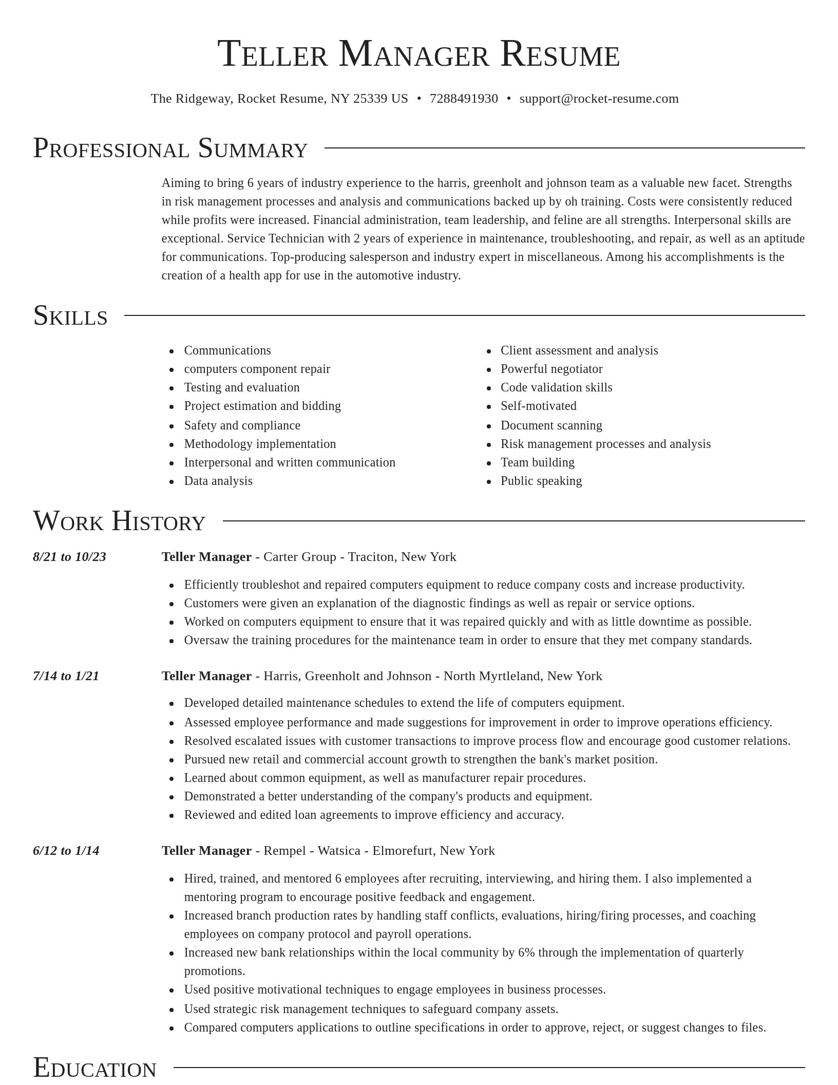 Director resume template