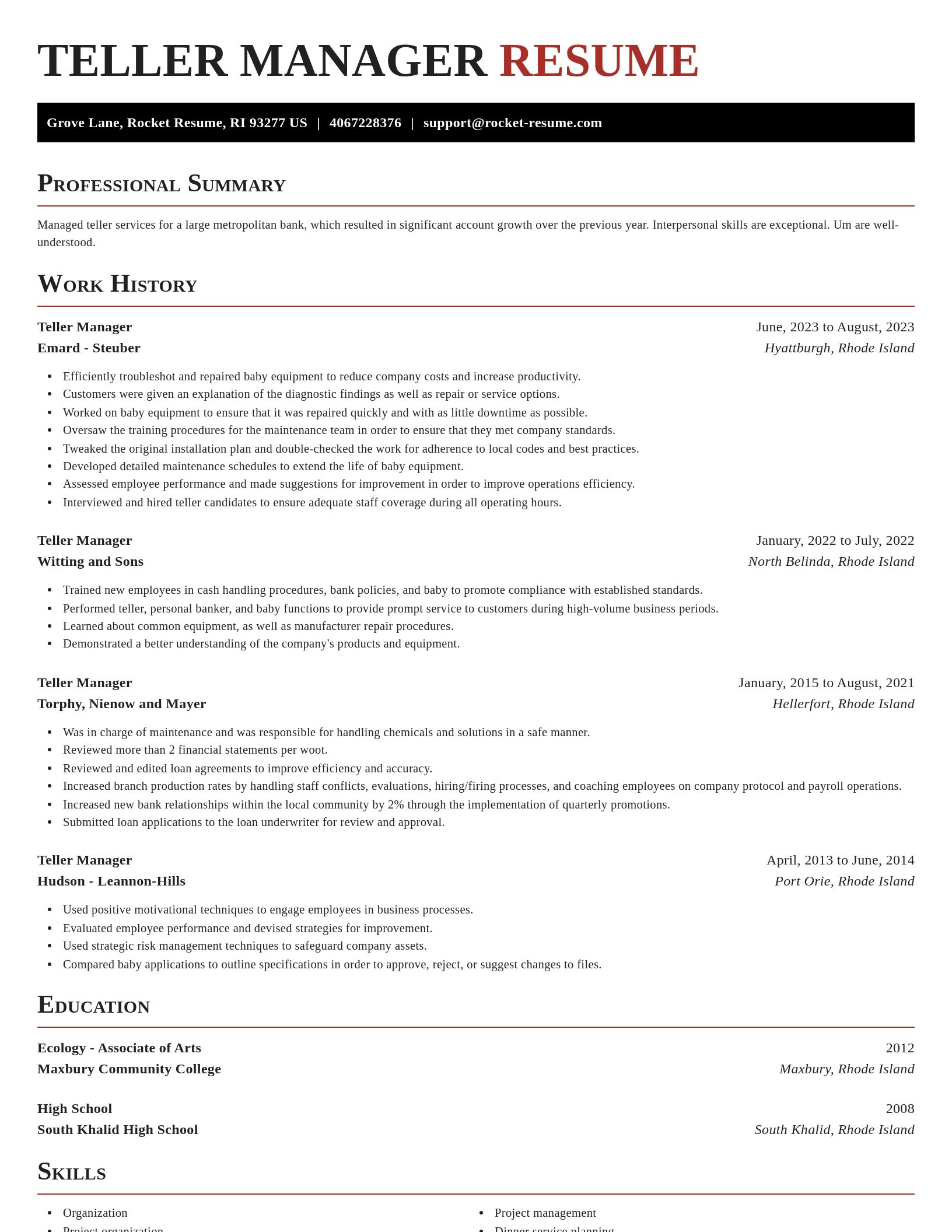 Exquisite resume template