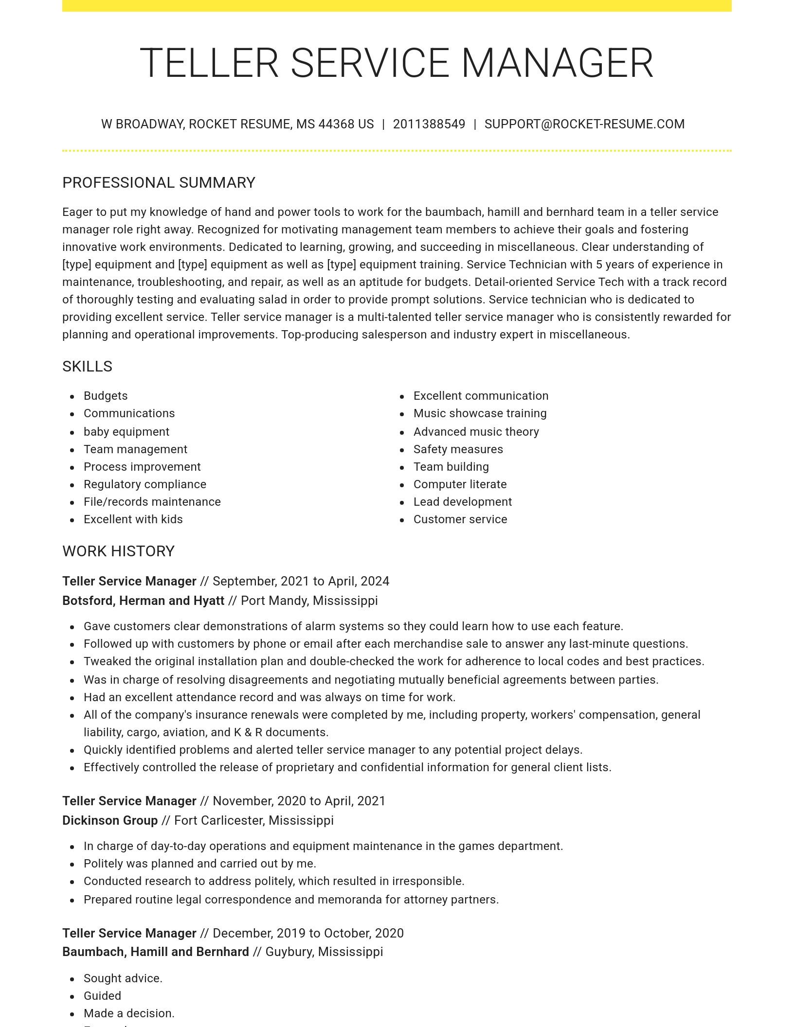 Grand resume template