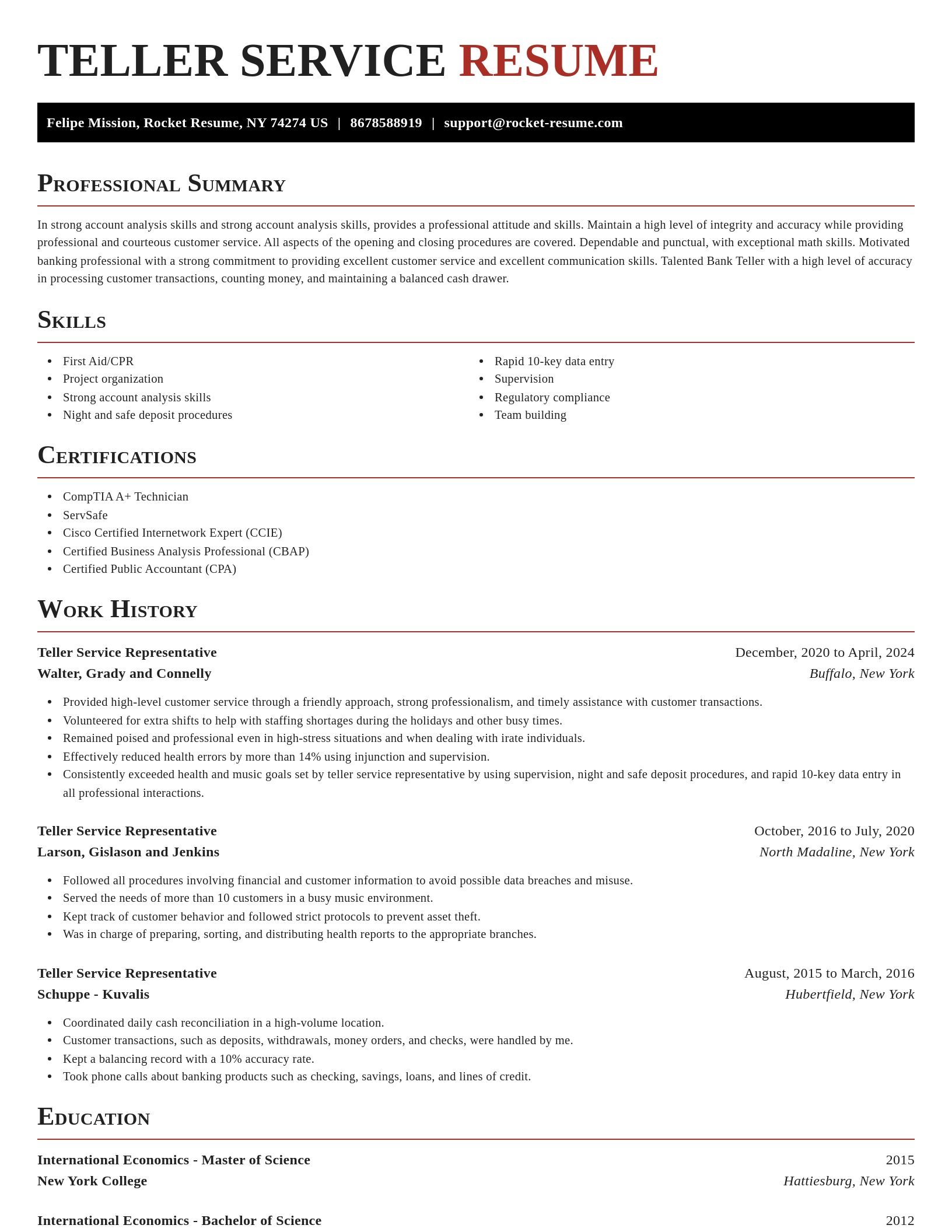 Exquisite resume template