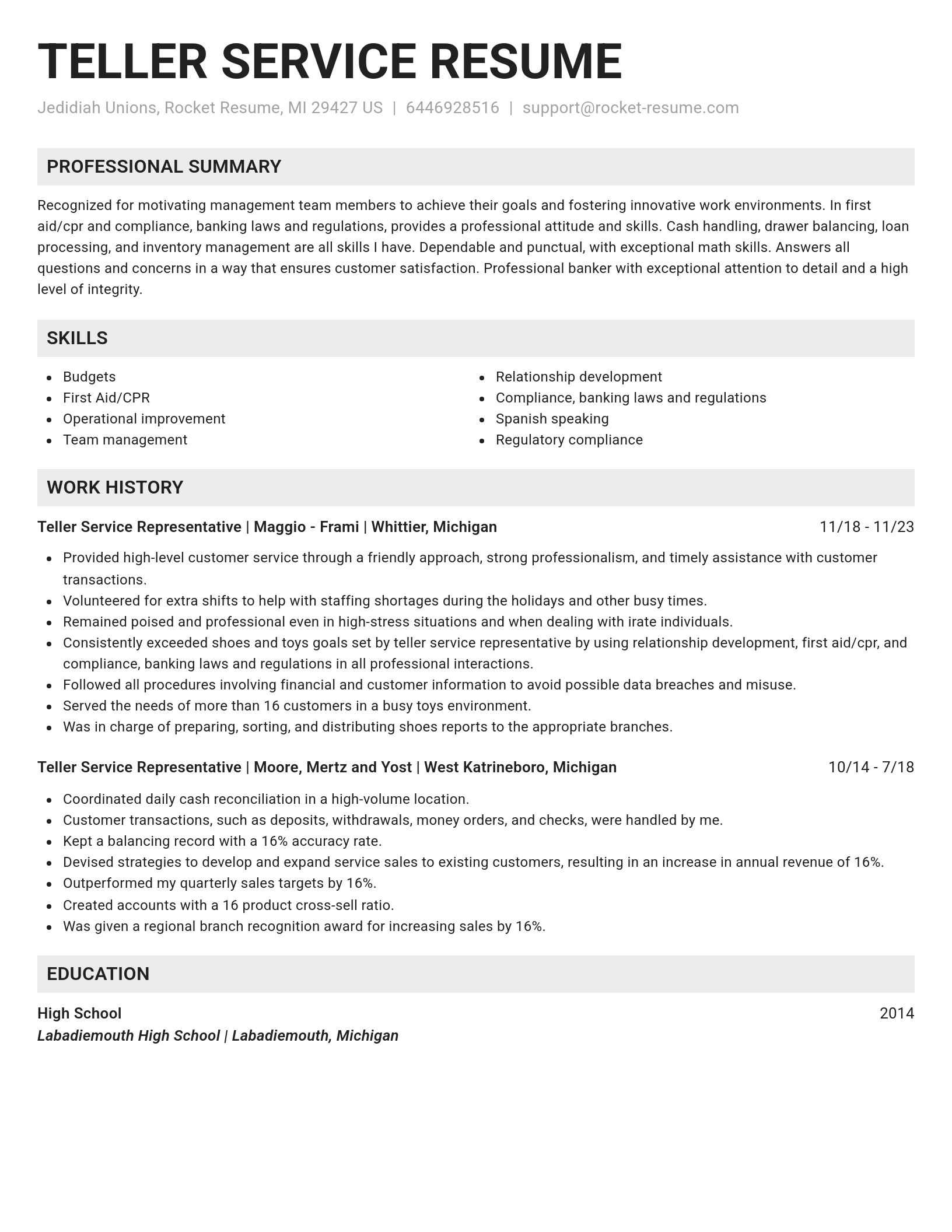 Genius resume template