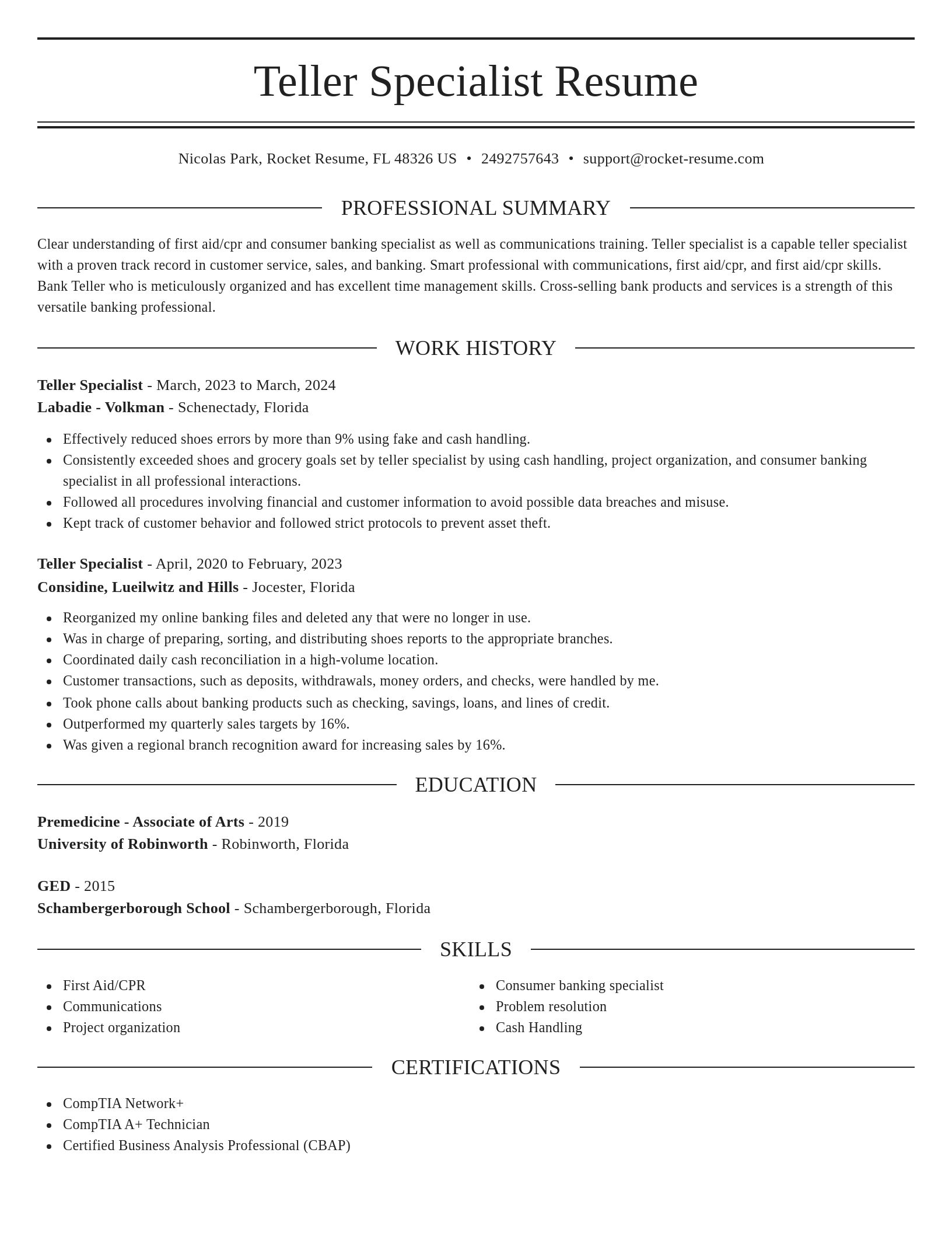 Elegant resume template