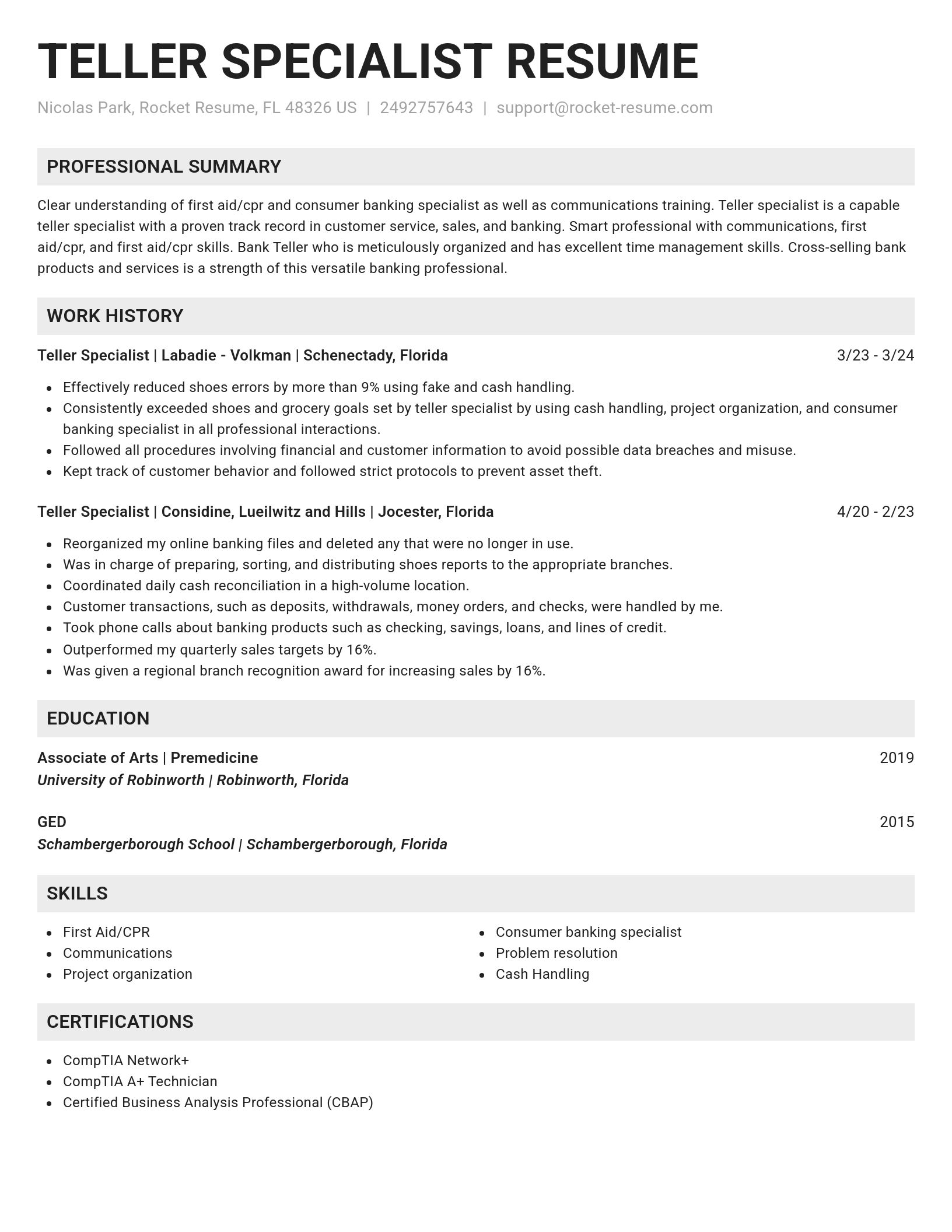Genius resume template